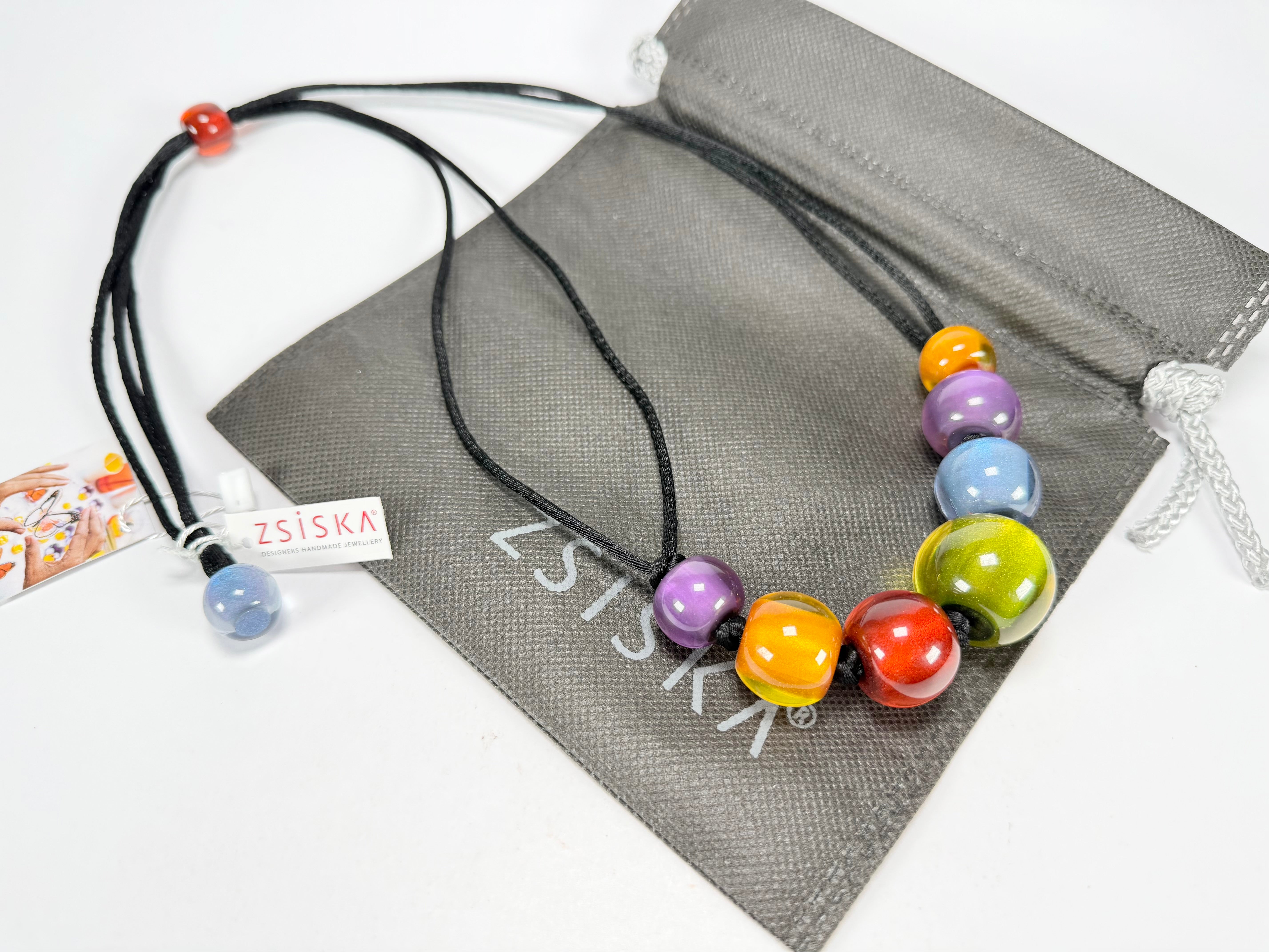 Zsiska - Colourful Beads 7 Bead New Spectrum Resin Necklace ( 40101470499Q07 )
