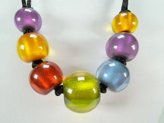Zsiska - Colourful Beads 7 Bead New Spectrum Resin Necklace ( 40101470499Q07 )