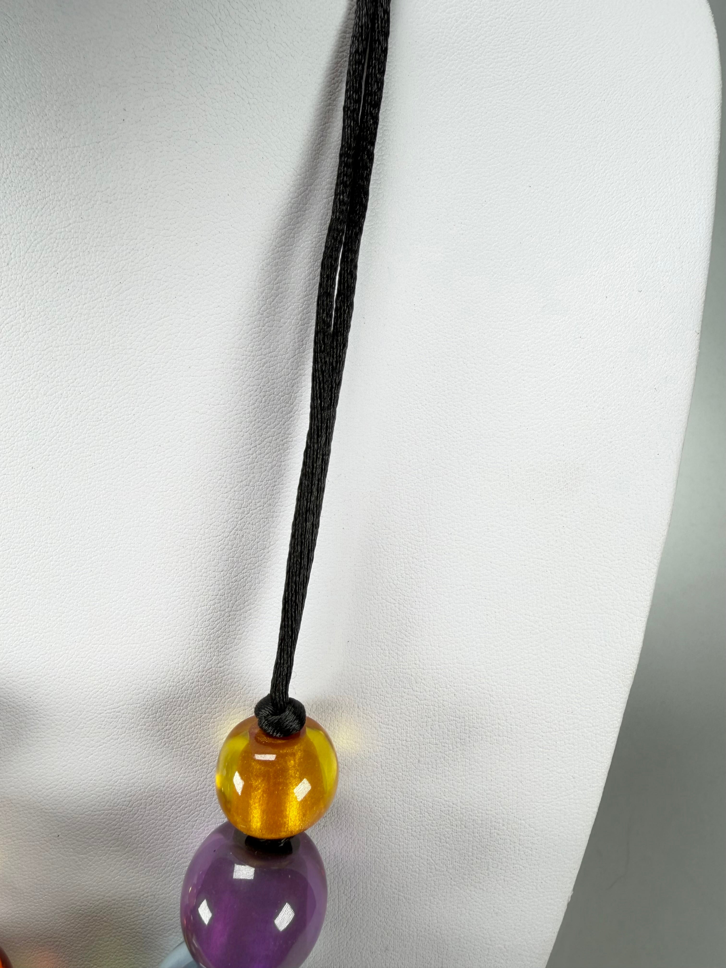 Zsiska - Colourful Beads 7 Bead New Spectrum Resin Necklace ( 40101470499Q07 )