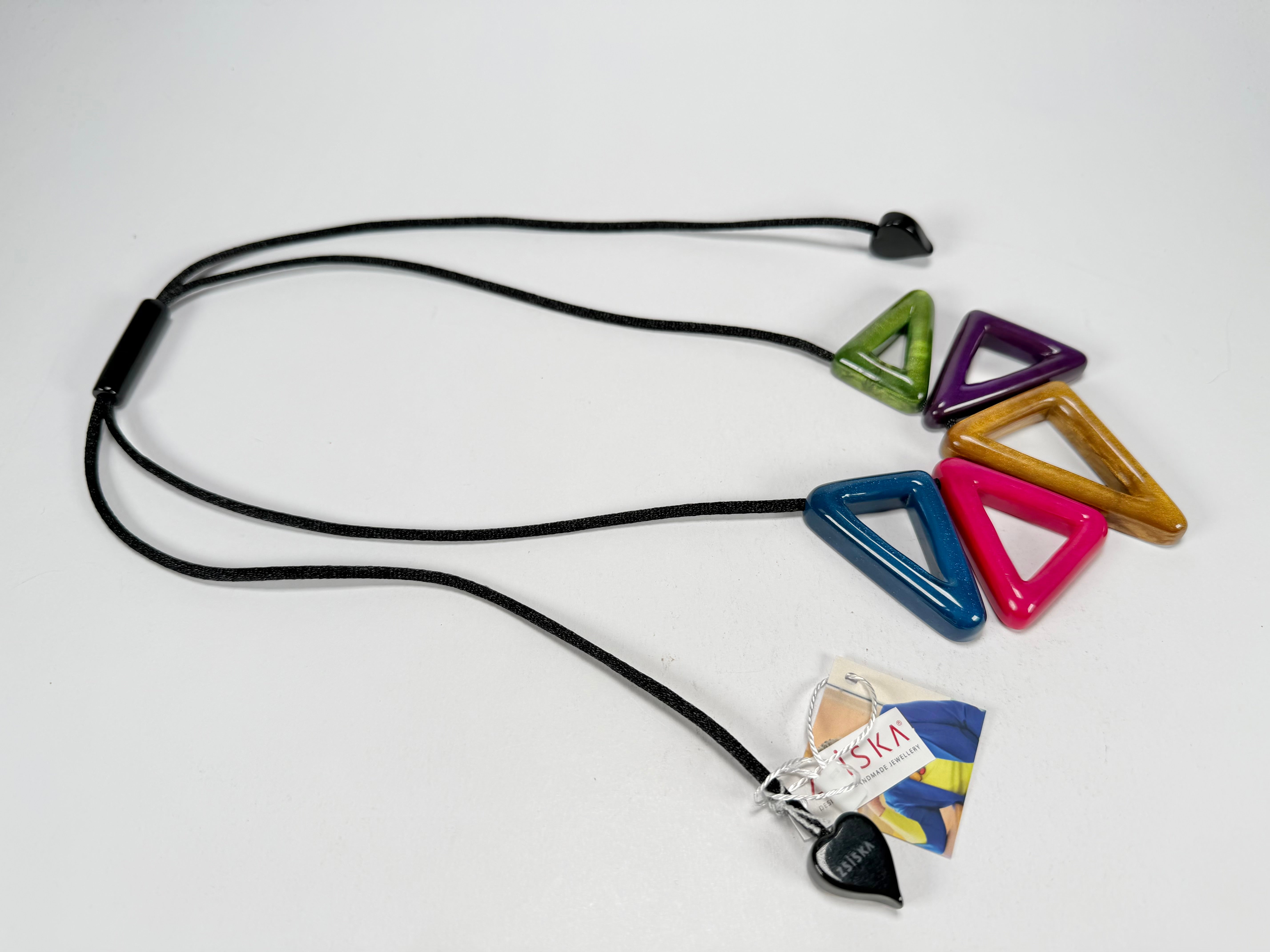 Zsiska - Tria "Prue Leith" Mix Colours 5 Bead Resin Necklace ( P190101MIXXQ05 )