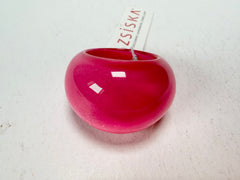 Zsiska - Colourful Statement Hot Pink Resin Ring ( 40106029017QXL ) - Size UK S / US 9