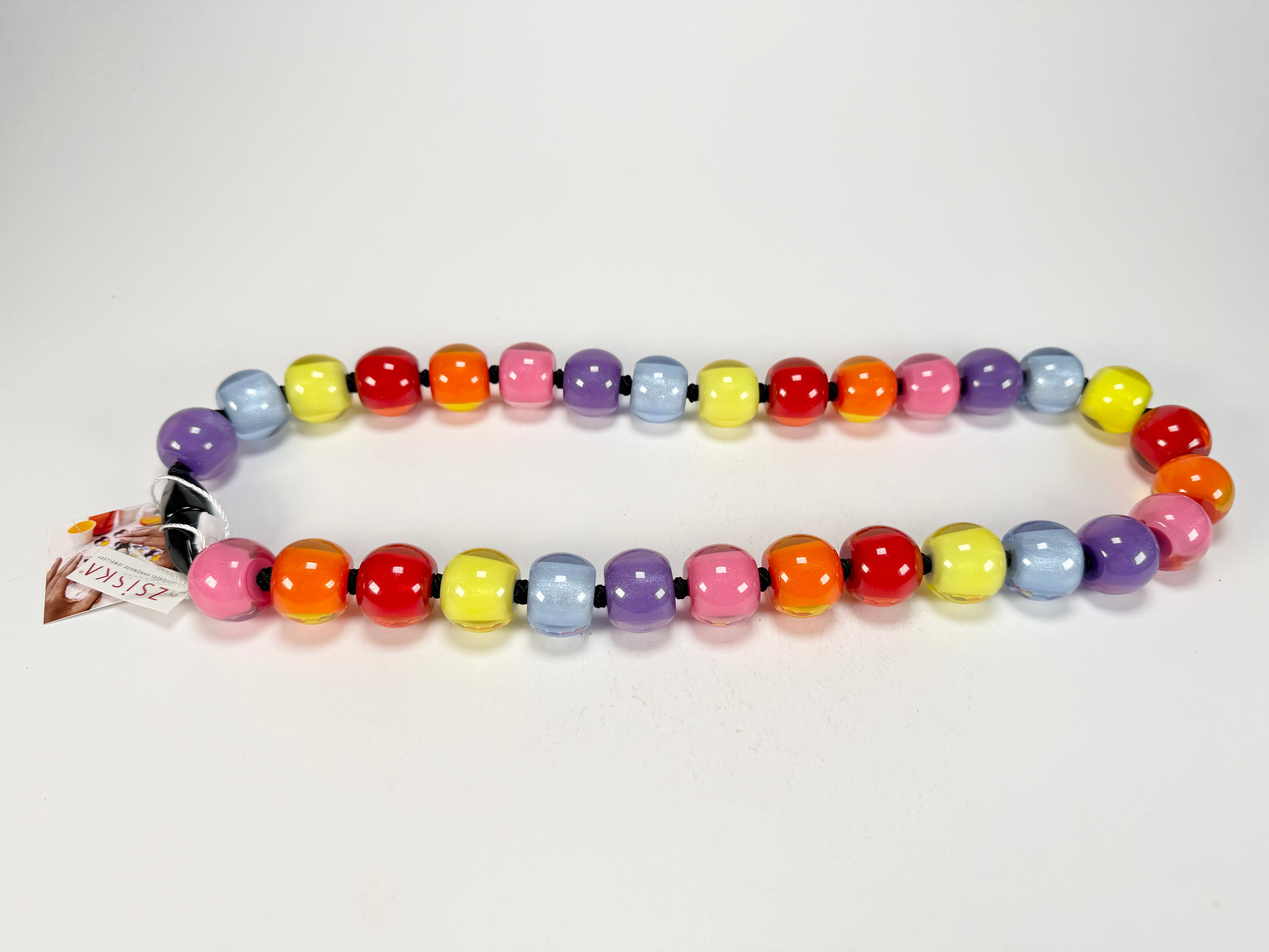 Zsiska - Colourful Beads 30 Medium Bead Spectrum Resin Necklace ( 40101170400Q30 )