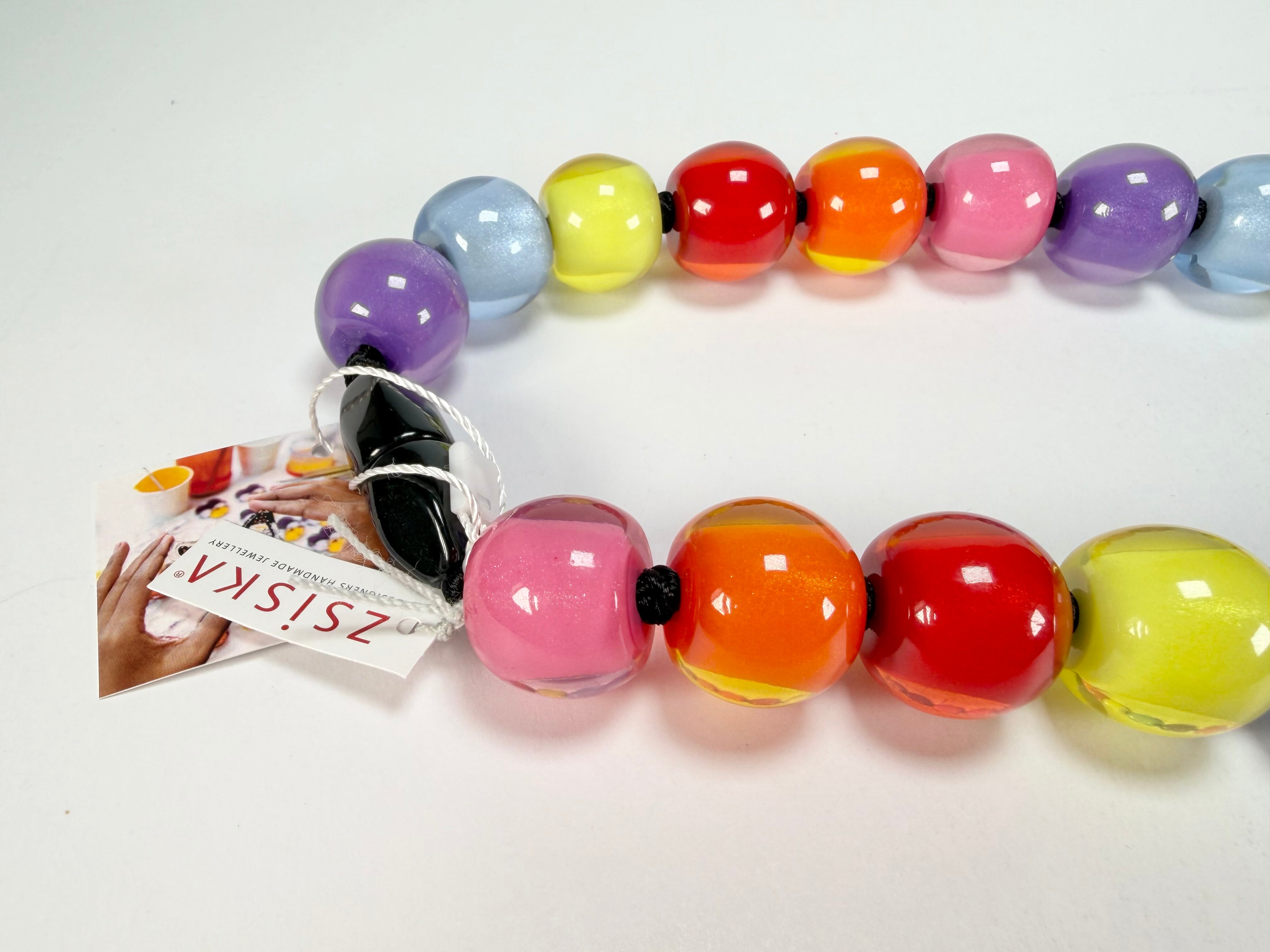 Zsiska - Colourful Beads 30 Medium Bead Spectrum Resin Necklace ( 40101170400Q30 )