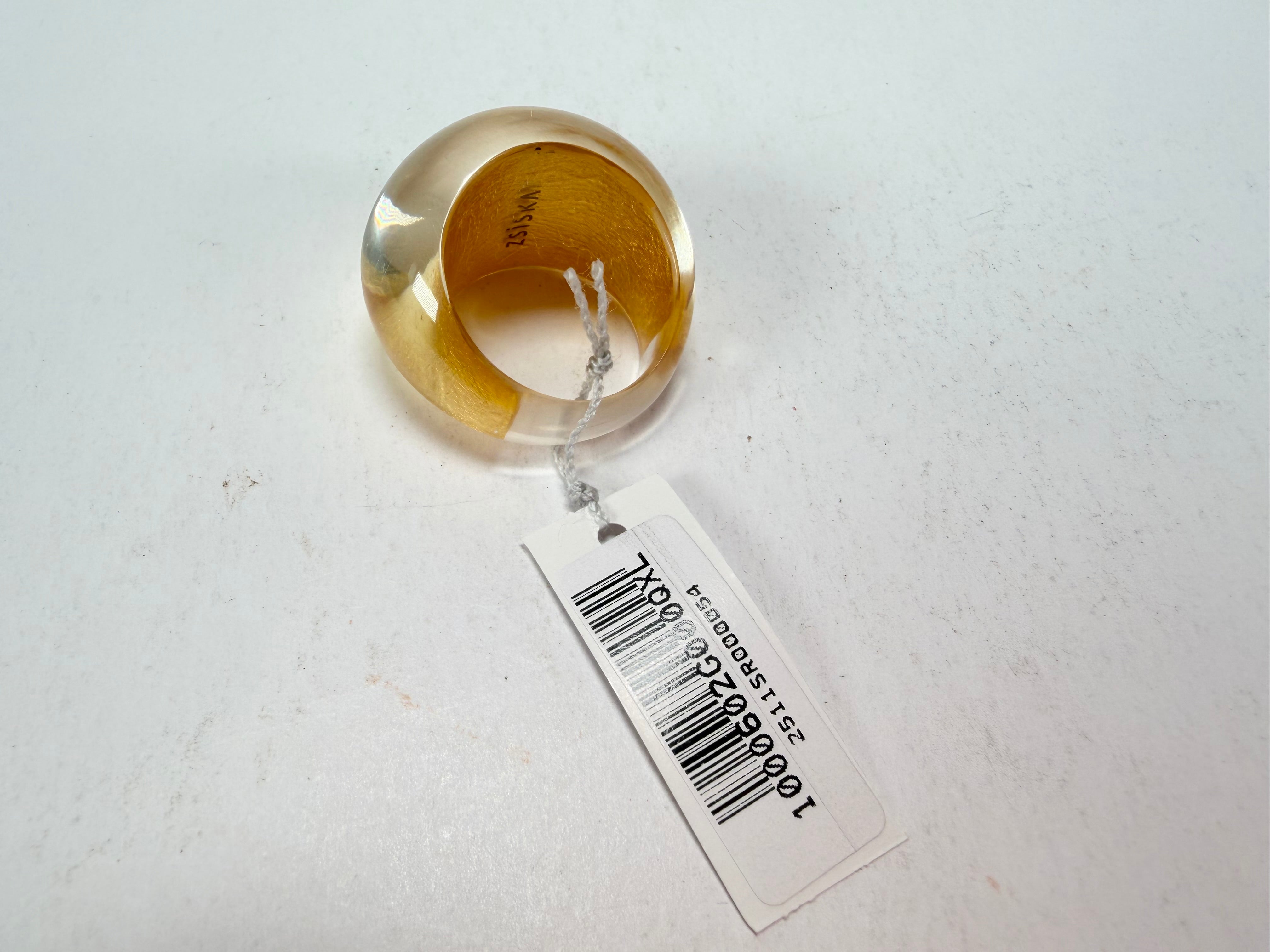 Zsiska - Precious Gold Leaf Resin Ring ( 1000602G000QXL ) - Size UK S / US 9.5