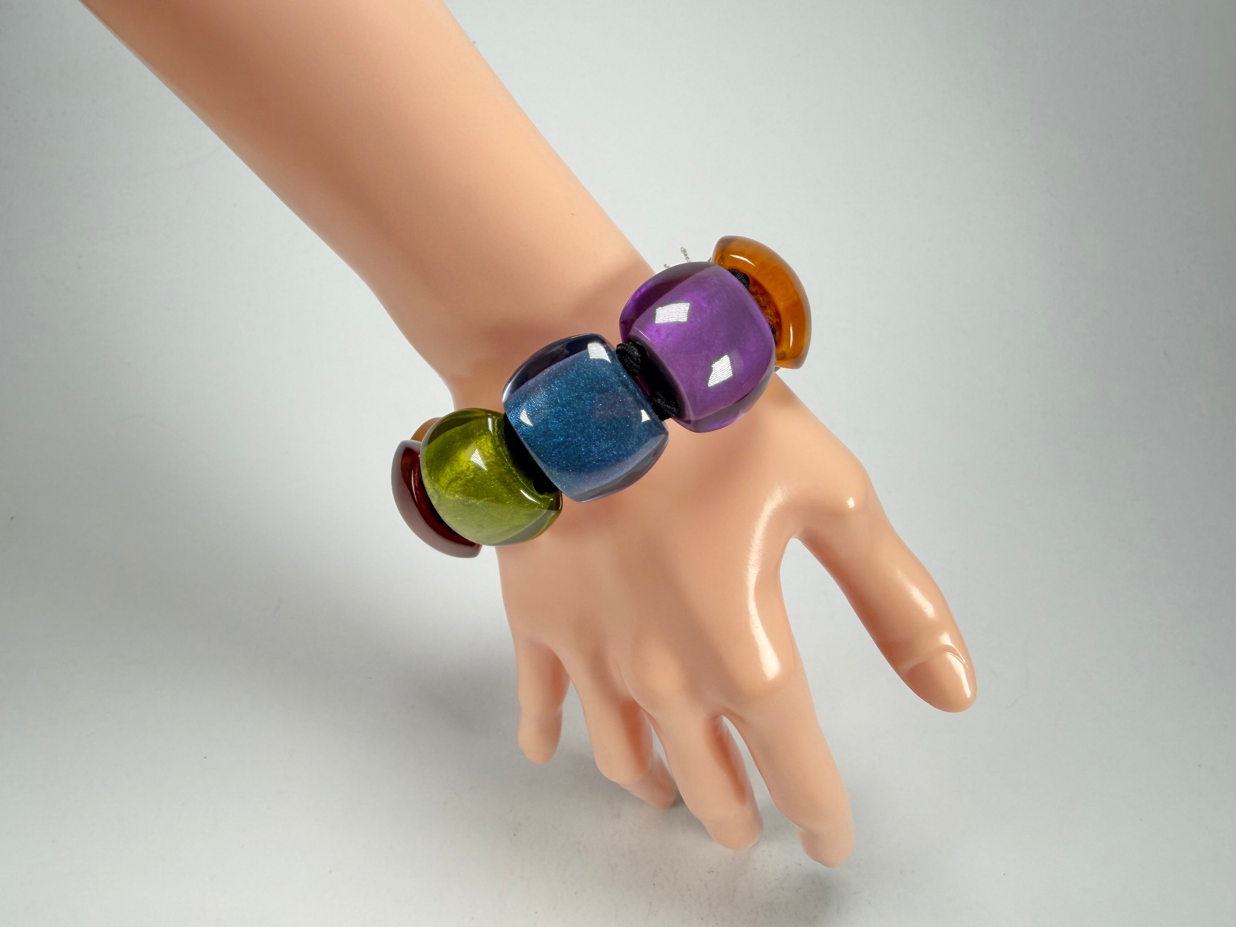 Zsiska - Bellissima New Spectrum Large 9 Bead Resin Bracelet ( 72403010499Q0L )