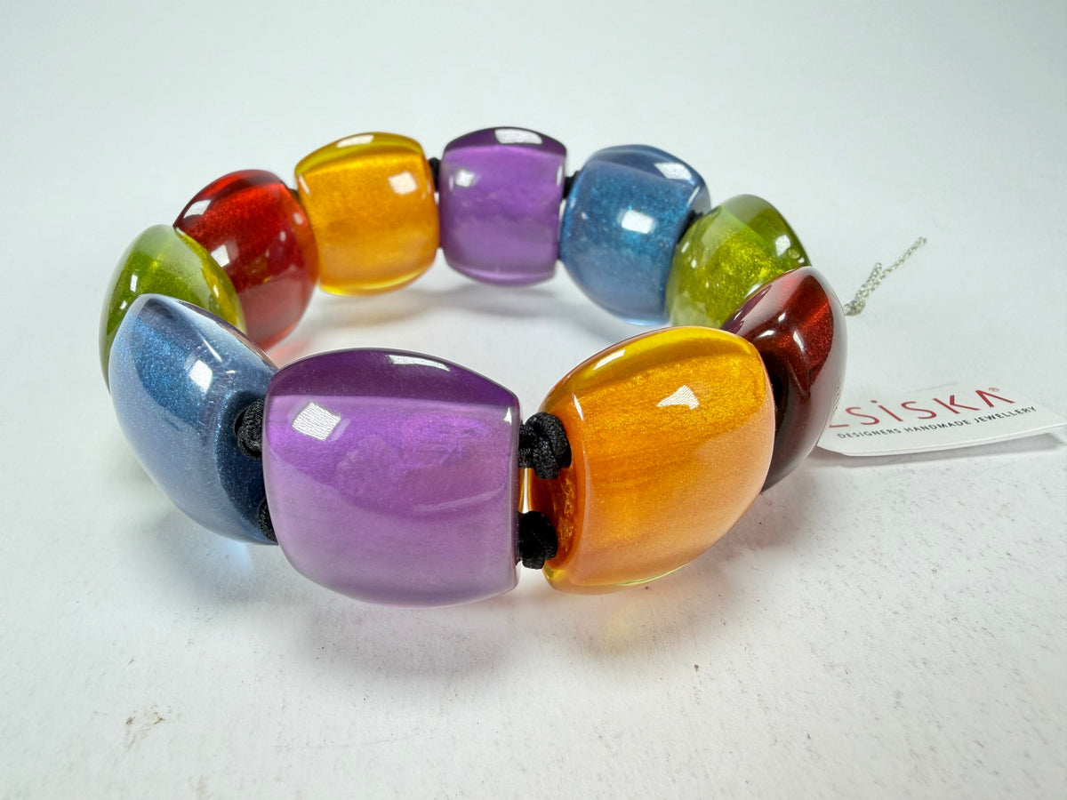 Zsiska - Bellissima New Spectrum Large 9 Bead Resin Bracelet ( 72403010499Q0L )