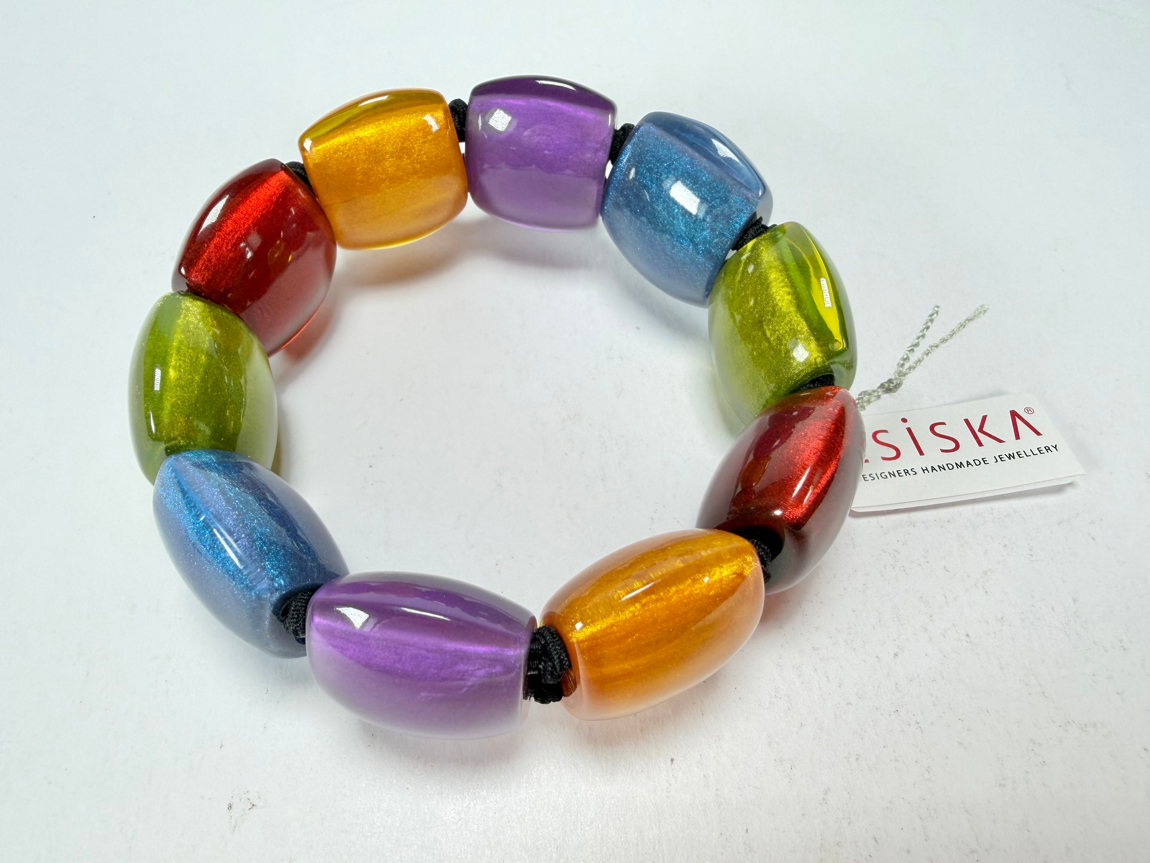 Zsiska - Bellissima New Spectrum Large 9 Bead Resin Bracelet ( 72403010499Q0L )