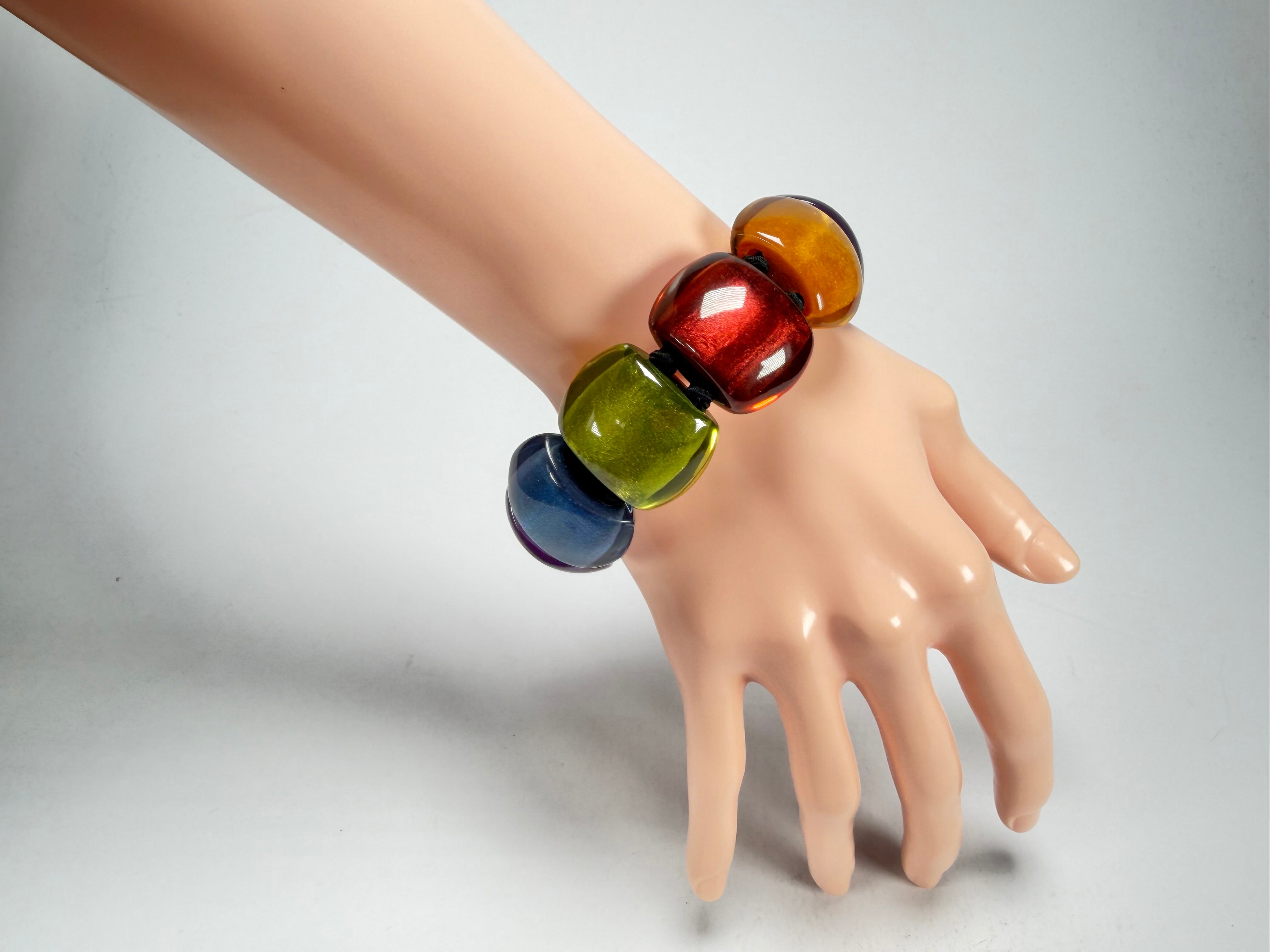Zsiska - Bellissima New Spectrum Large 9 Bead Resin Bracelet ( 72403010499Q0L )