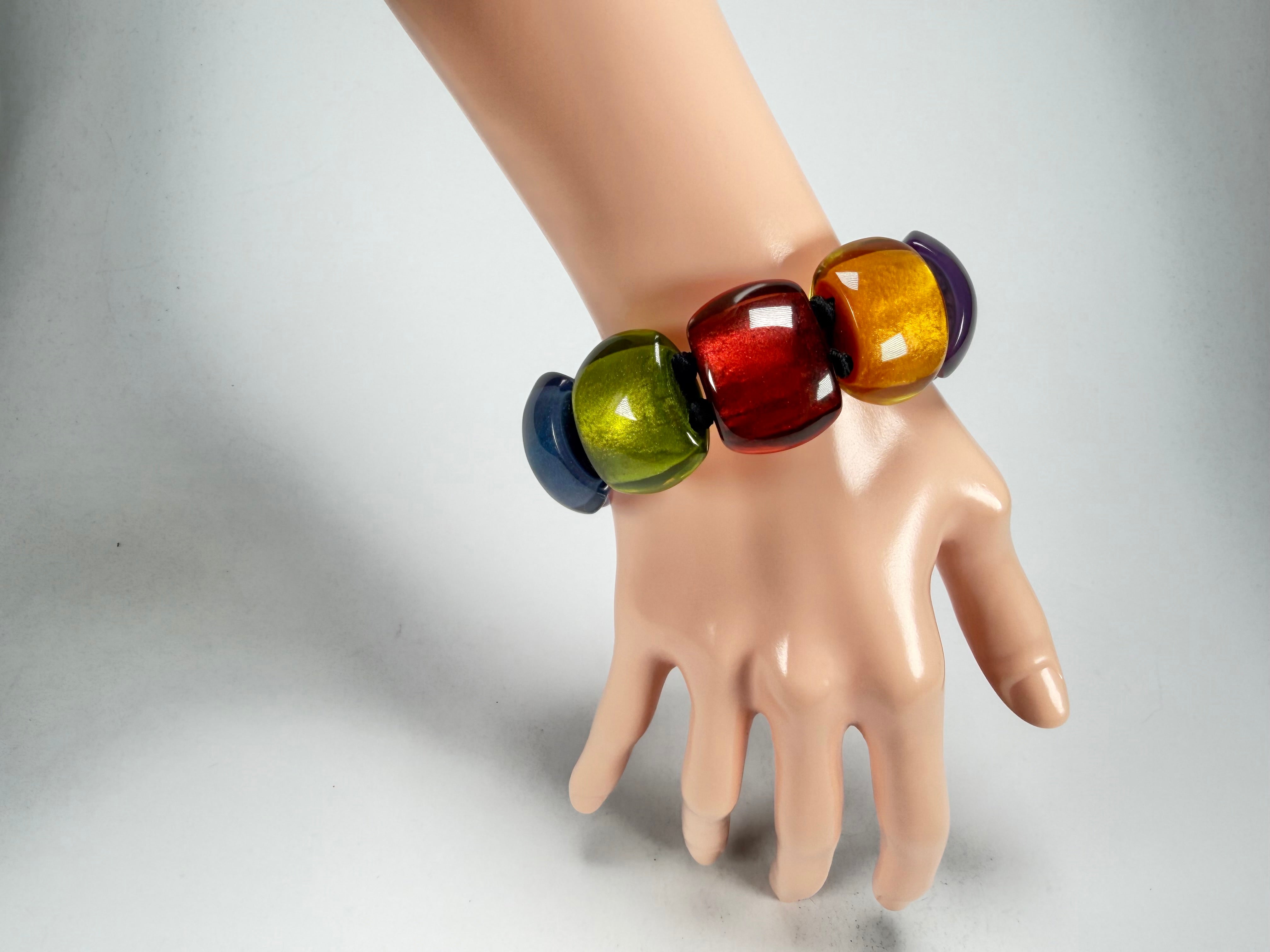 Zsiska - Bellissima New Spectrum Large 9 Bead Resin Bracelet ( 72403010499Q0L )