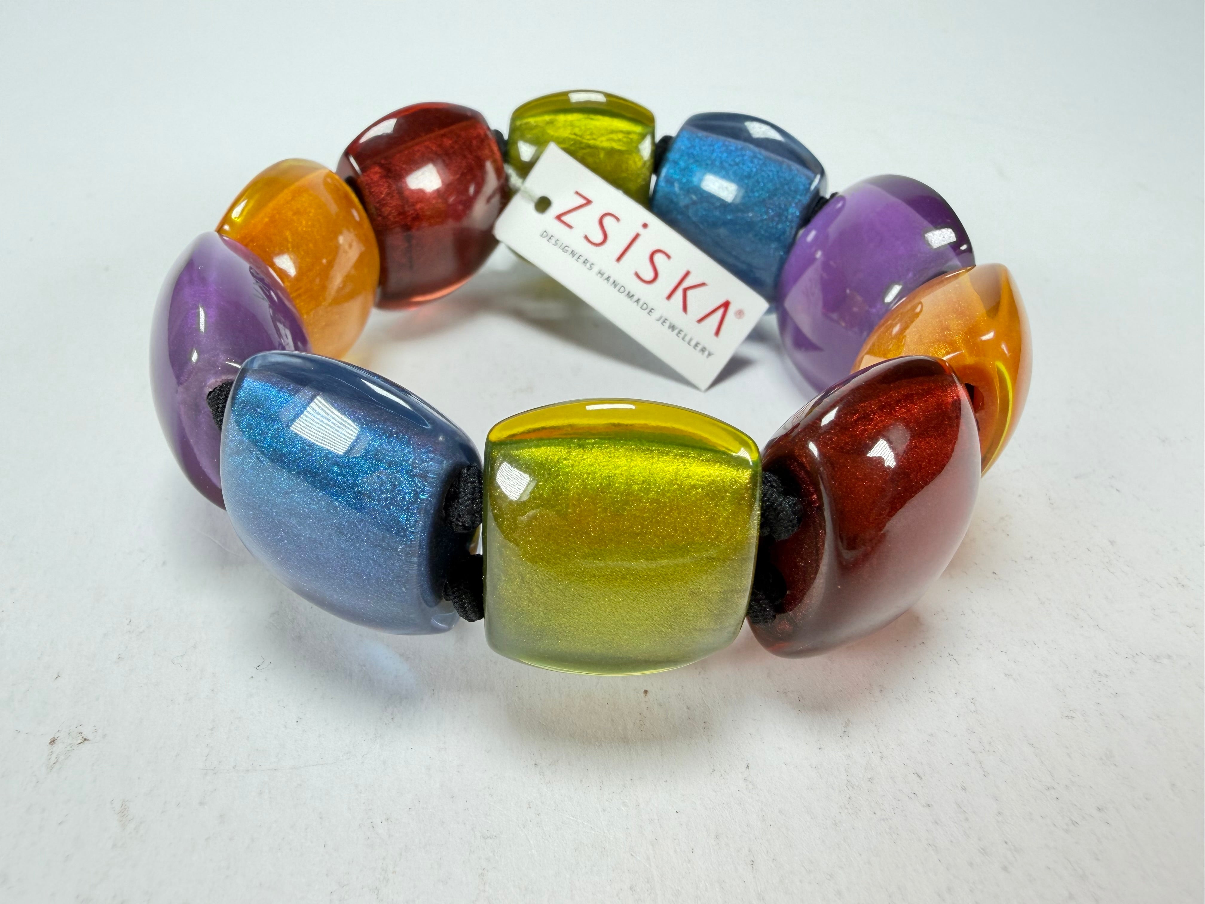 Zsiska - Bellissima New Spectrum Large 9 Bead Resin Bracelet ( 72403010499Q0L )
