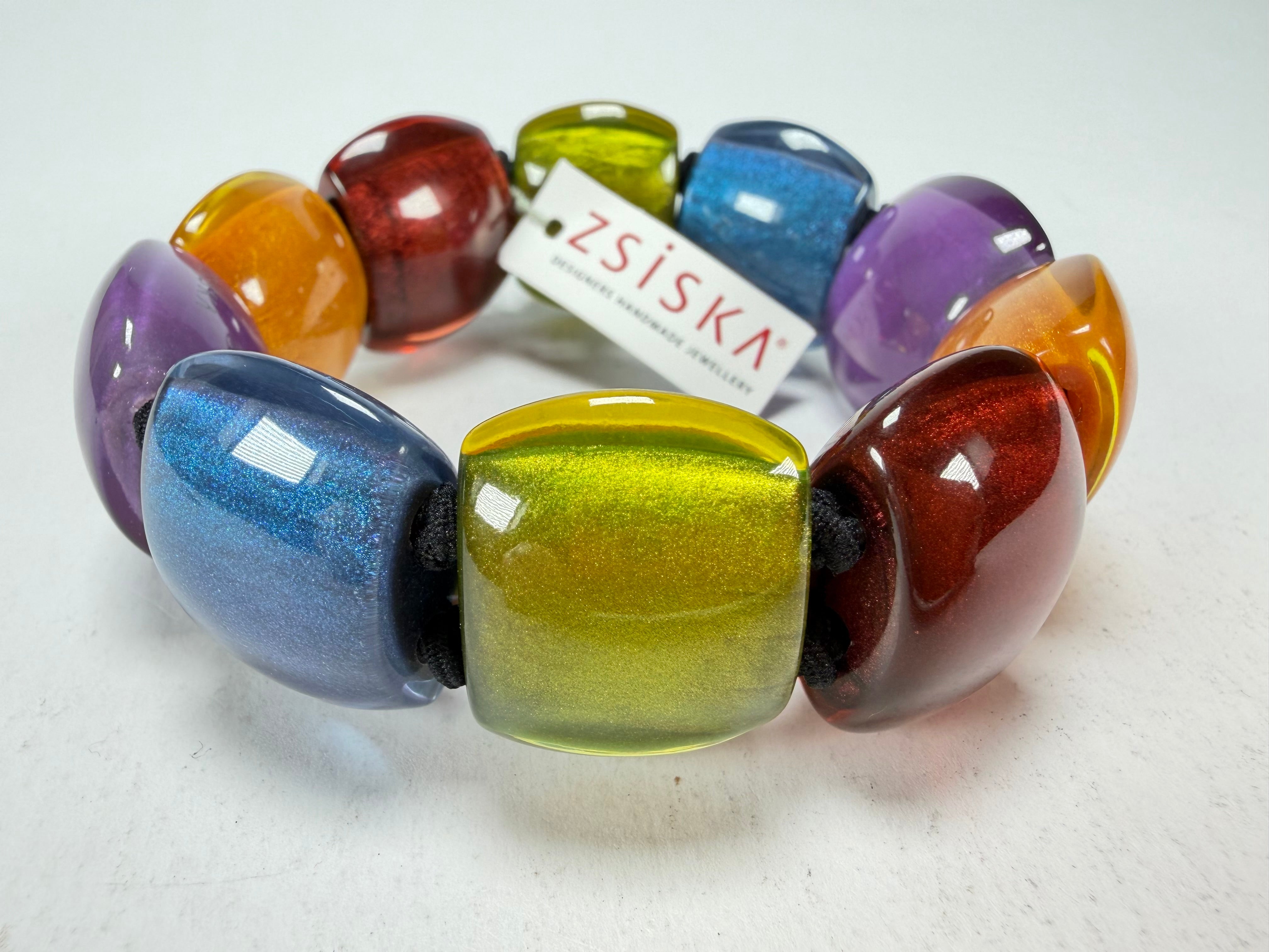 Zsiska - Bellissima New Spectrum Large 9 Bead Resin Bracelet ( 72403010499Q0L )