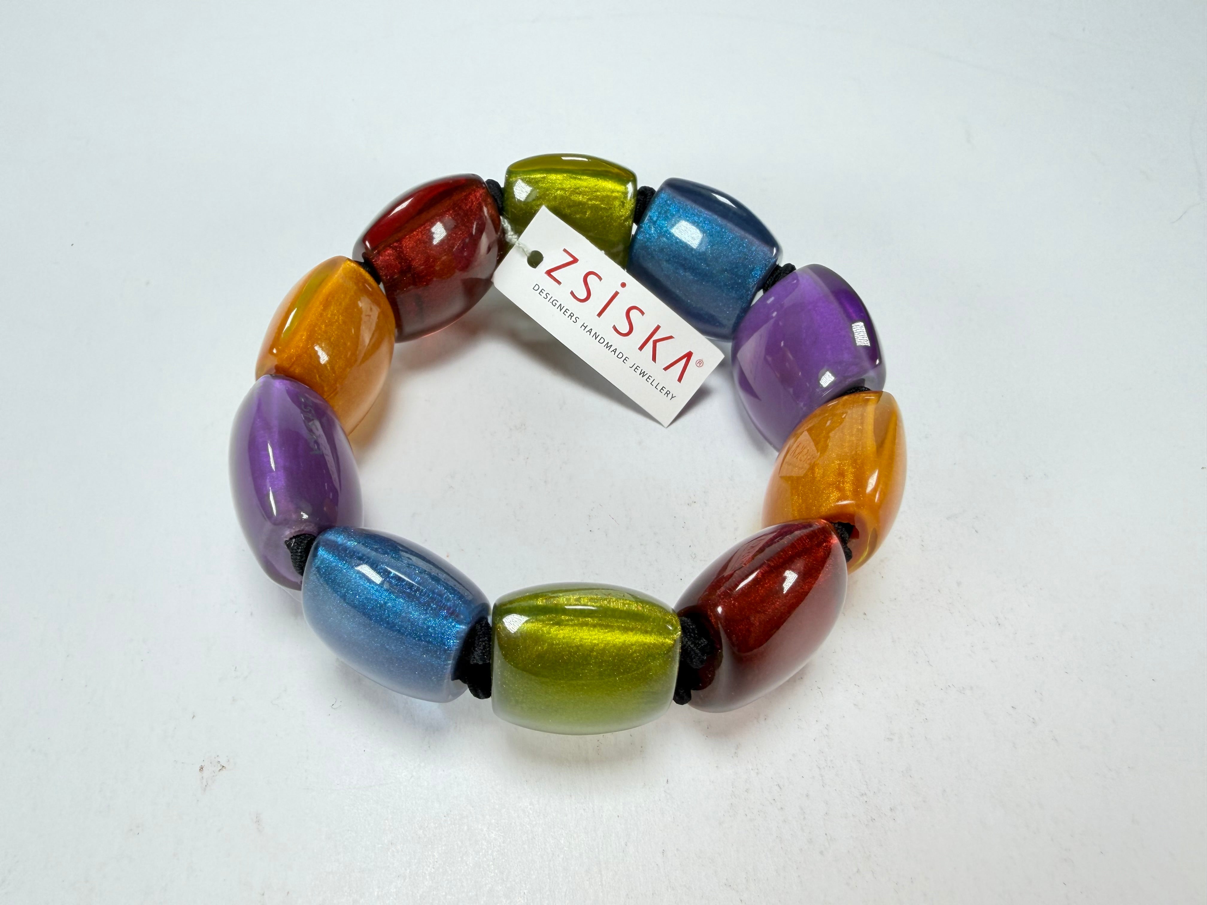 Zsiska - Bellissima New Spectrum Large 9 Bead Resin Bracelet ( 72403010499Q0L )