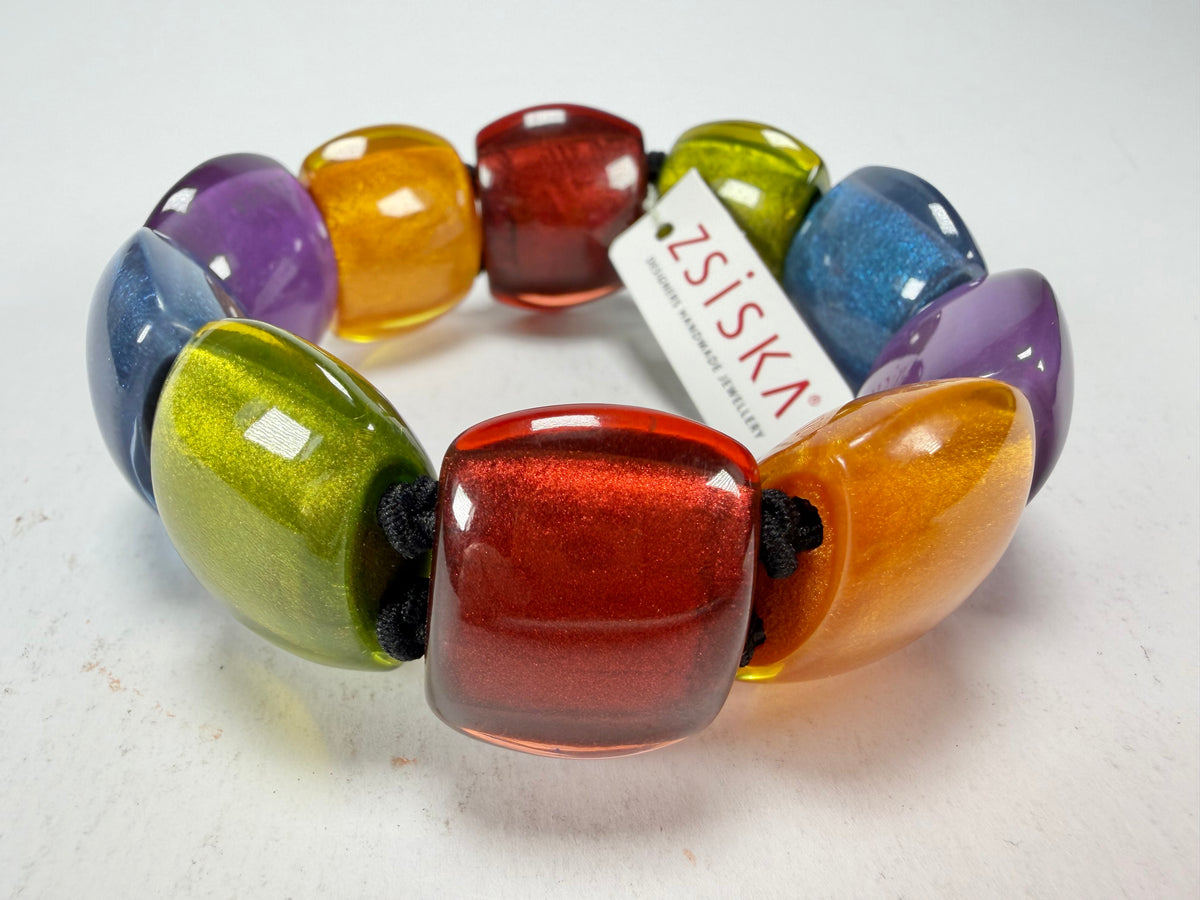 Zsiska - Bellissima New Spectrum Large 9 Bead Resin Bracelet ( 72403010499Q0L )