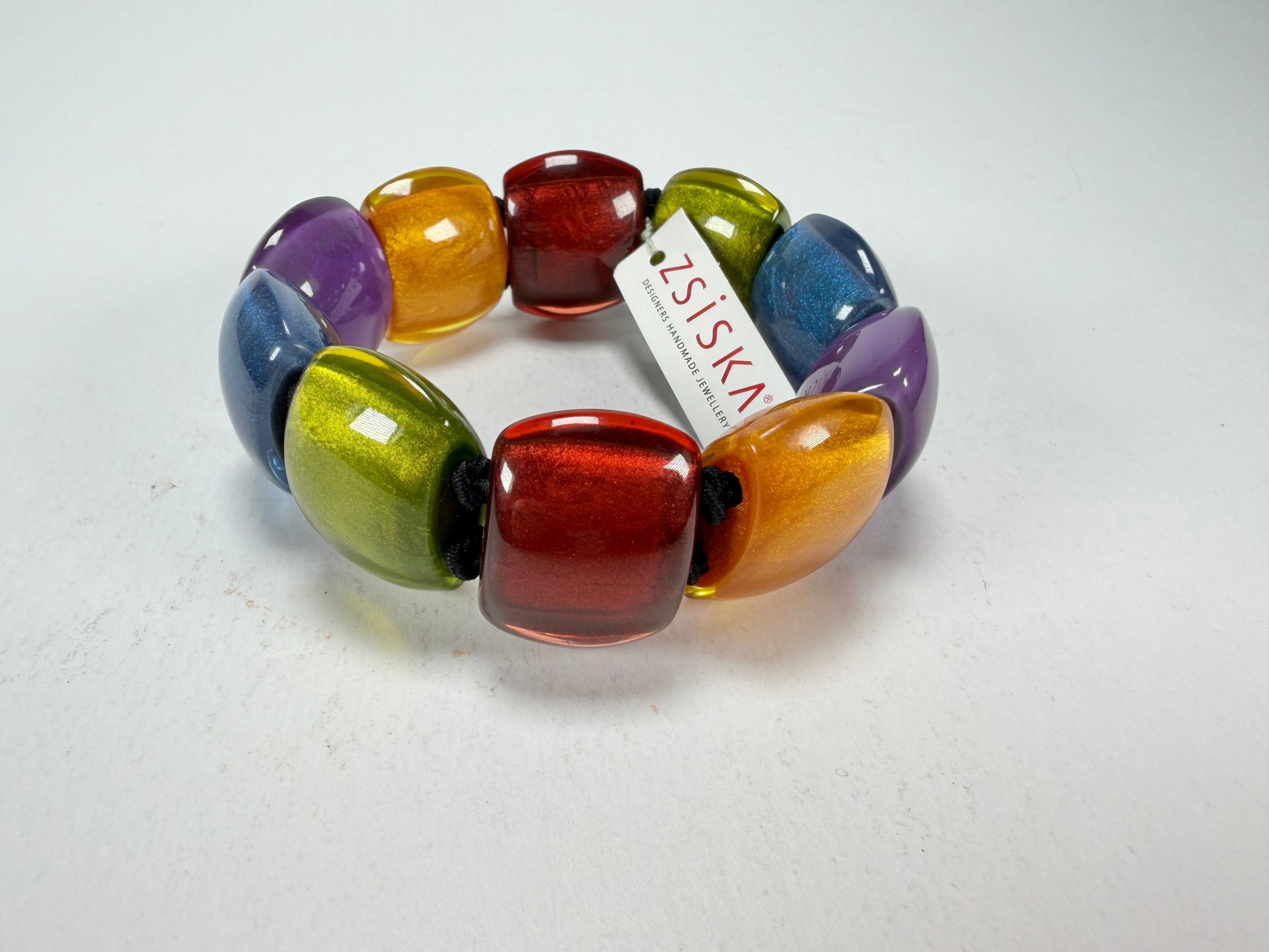 Zsiska - Bellissima New Spectrum Large 9 Bead Resin Bracelet ( 72403010499Q0L )