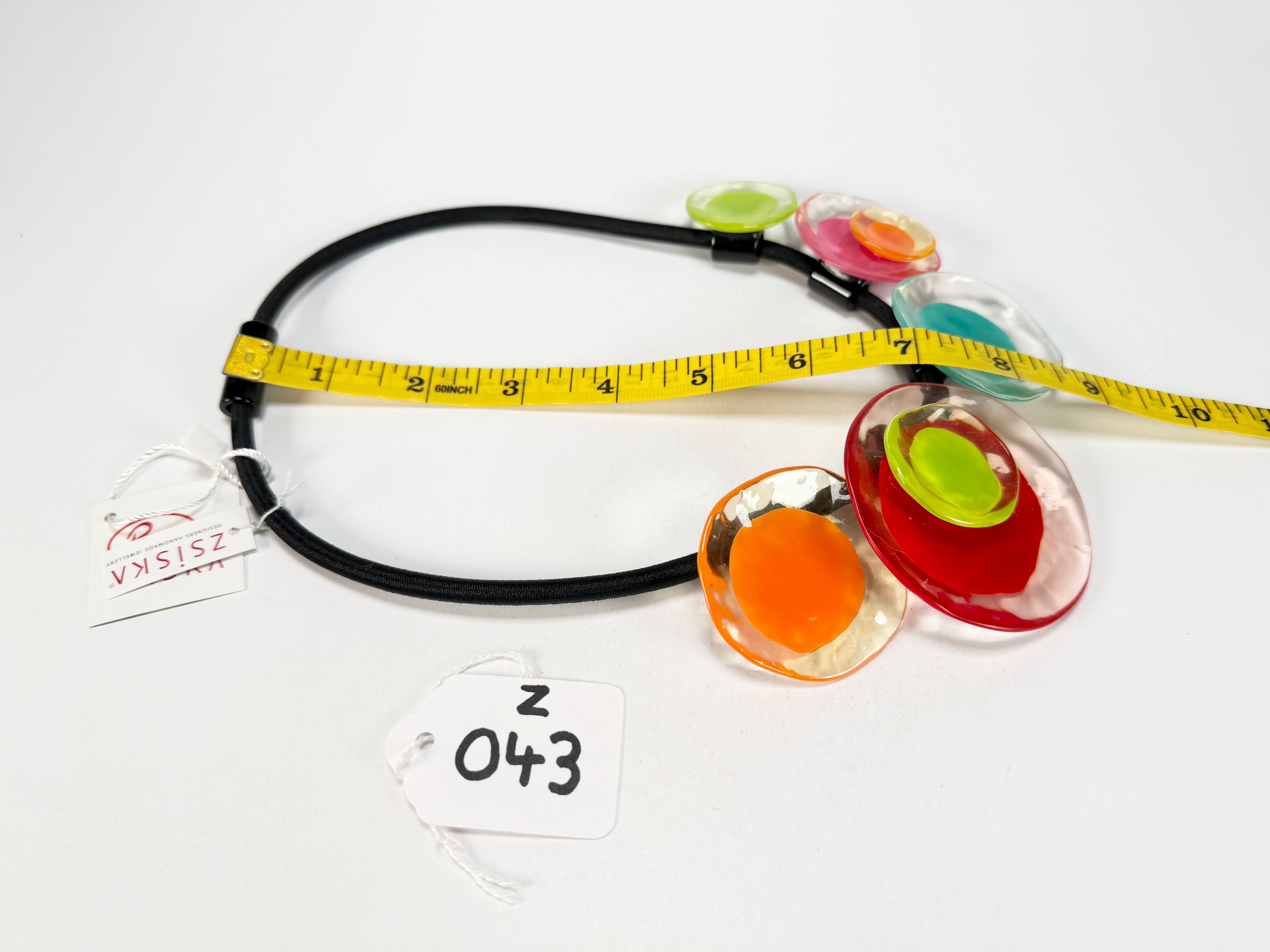 Zsiska - Flora "Prue Leith" Mix Colours 5 Bead Resin Necklace ( P070150MIXXQ05 )