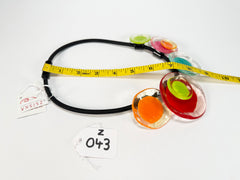 Zsiska - Flora "Prue Leith" Mix Colours 5 Bead Resin Necklace ( P070150MIXXQ05 )