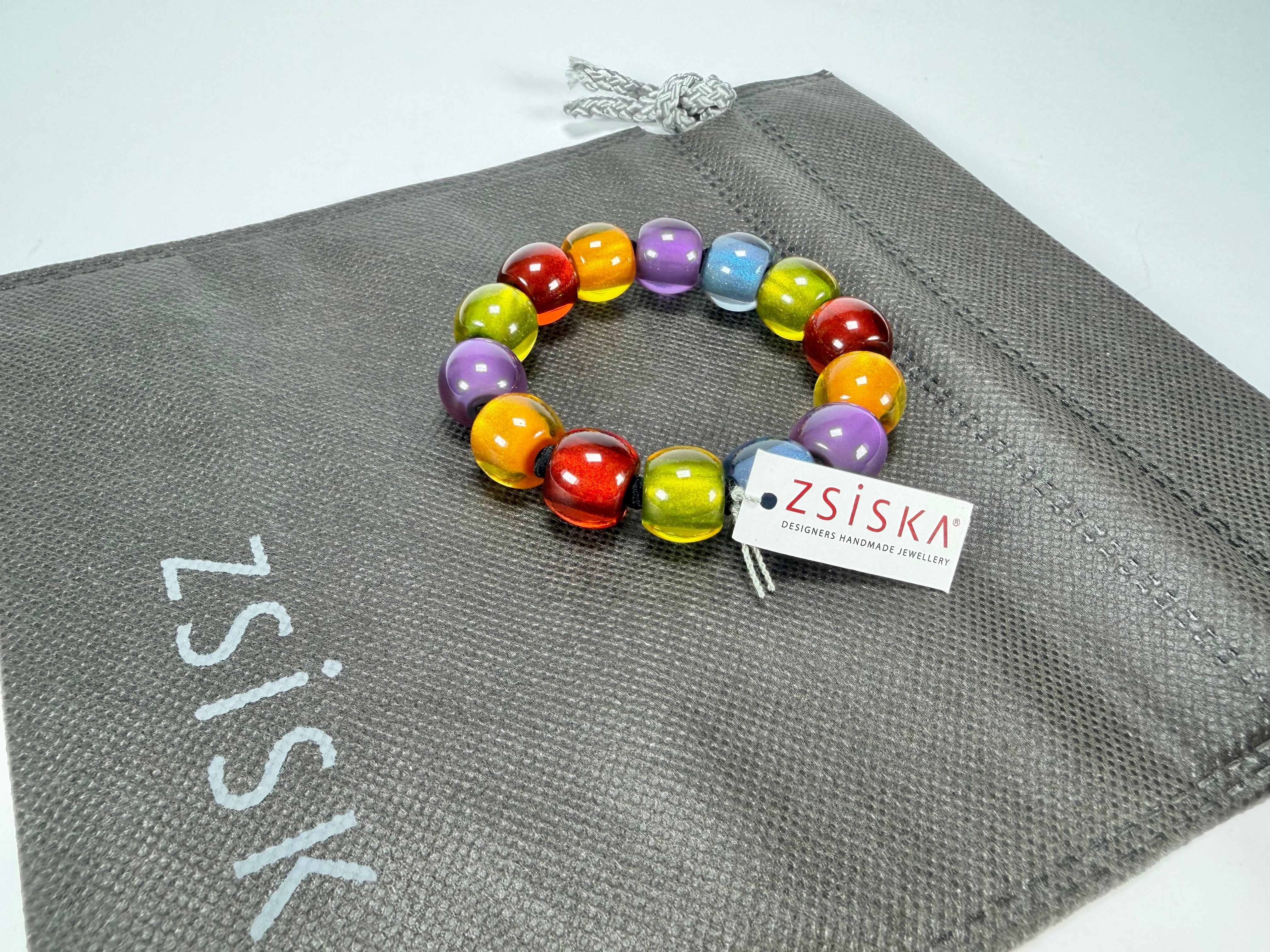 Zsiska - Colourful Beads New Spectrum 14 Small Bead Resin Bracelet ( 40103100499Q14-L )