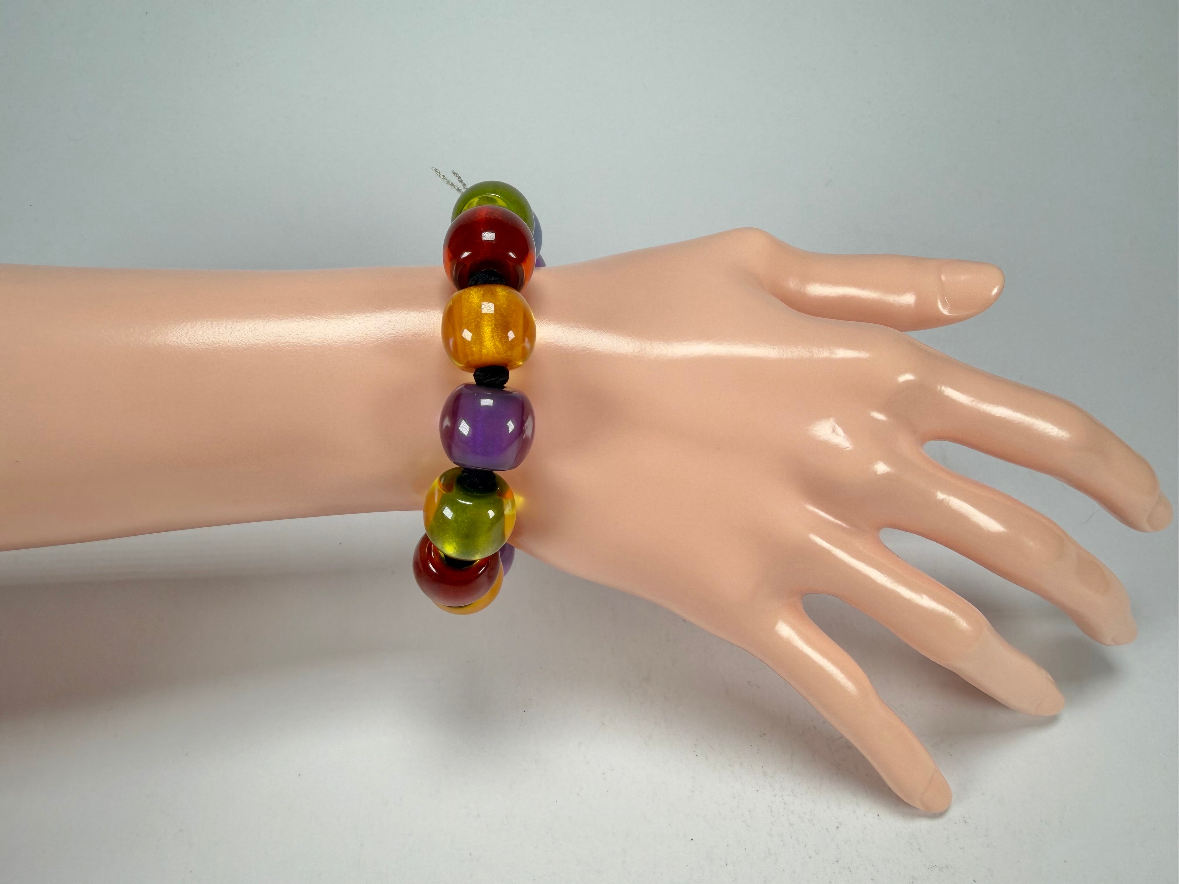 Zsiska - Colourful Beads New Spectrum 14 Small Bead Resin Bracelet ( 40103100499Q14-L )