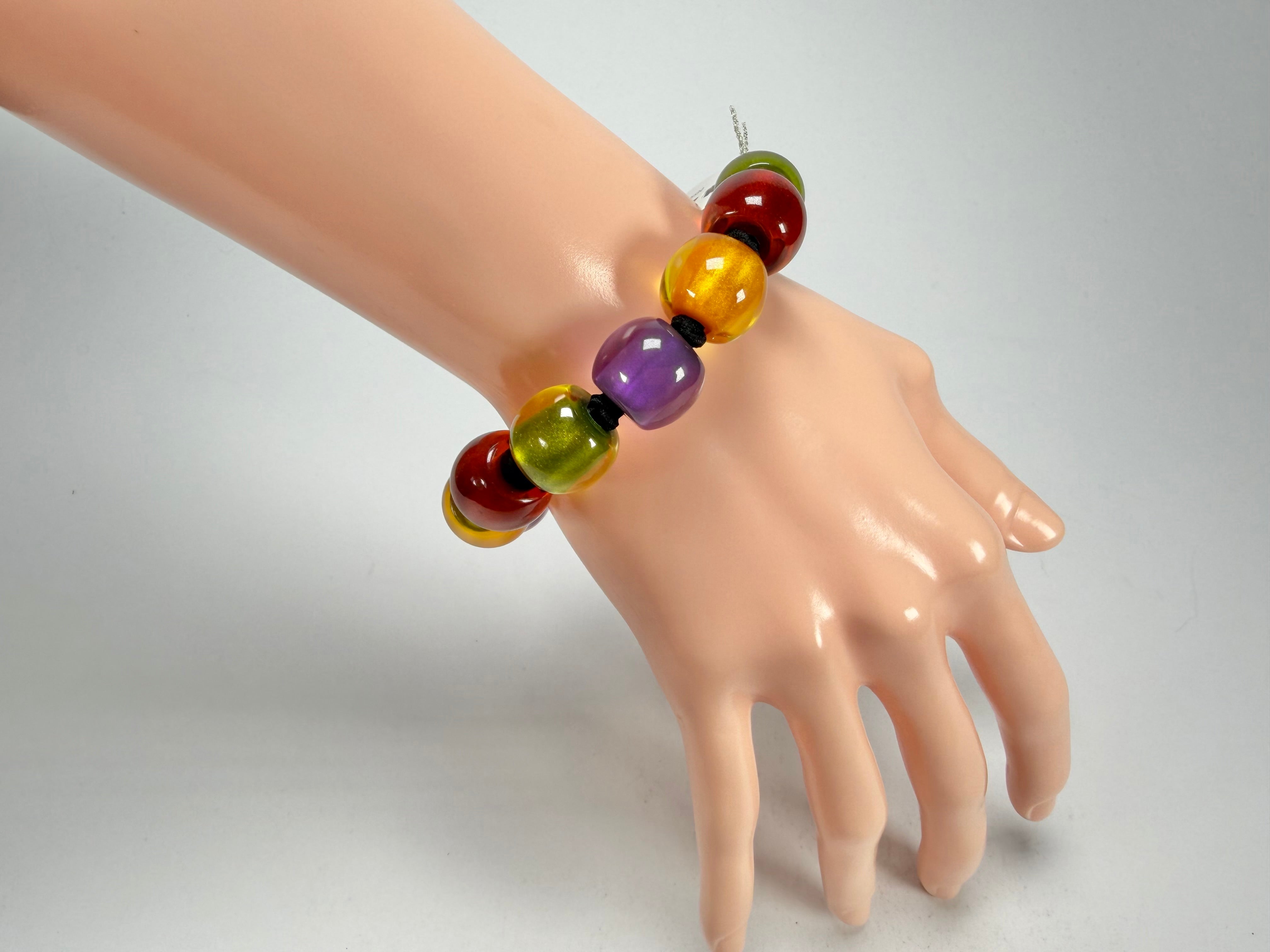 Zsiska - Colourful Beads New Spectrum 14 Small Bead Resin Bracelet ( 40103100499Q14-L )