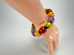 Zsiska - Colourful Beads New Spectrum 14 Small Bead Resin Bracelet ( 40103100499Q14-L )