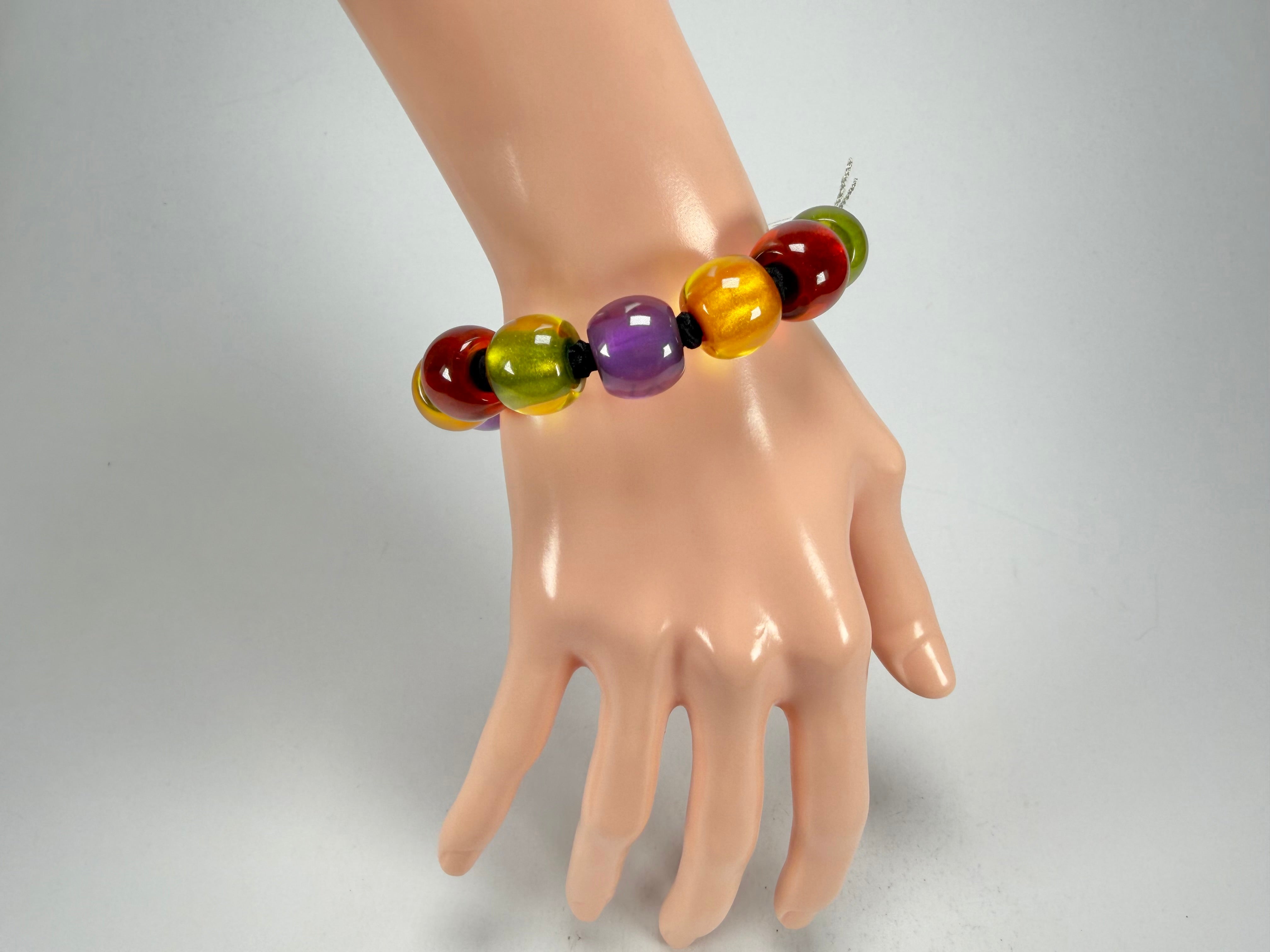 Zsiska - Colourful Beads New Spectrum 14 Small Bead Resin Bracelet ( 40103100499Q14-L )