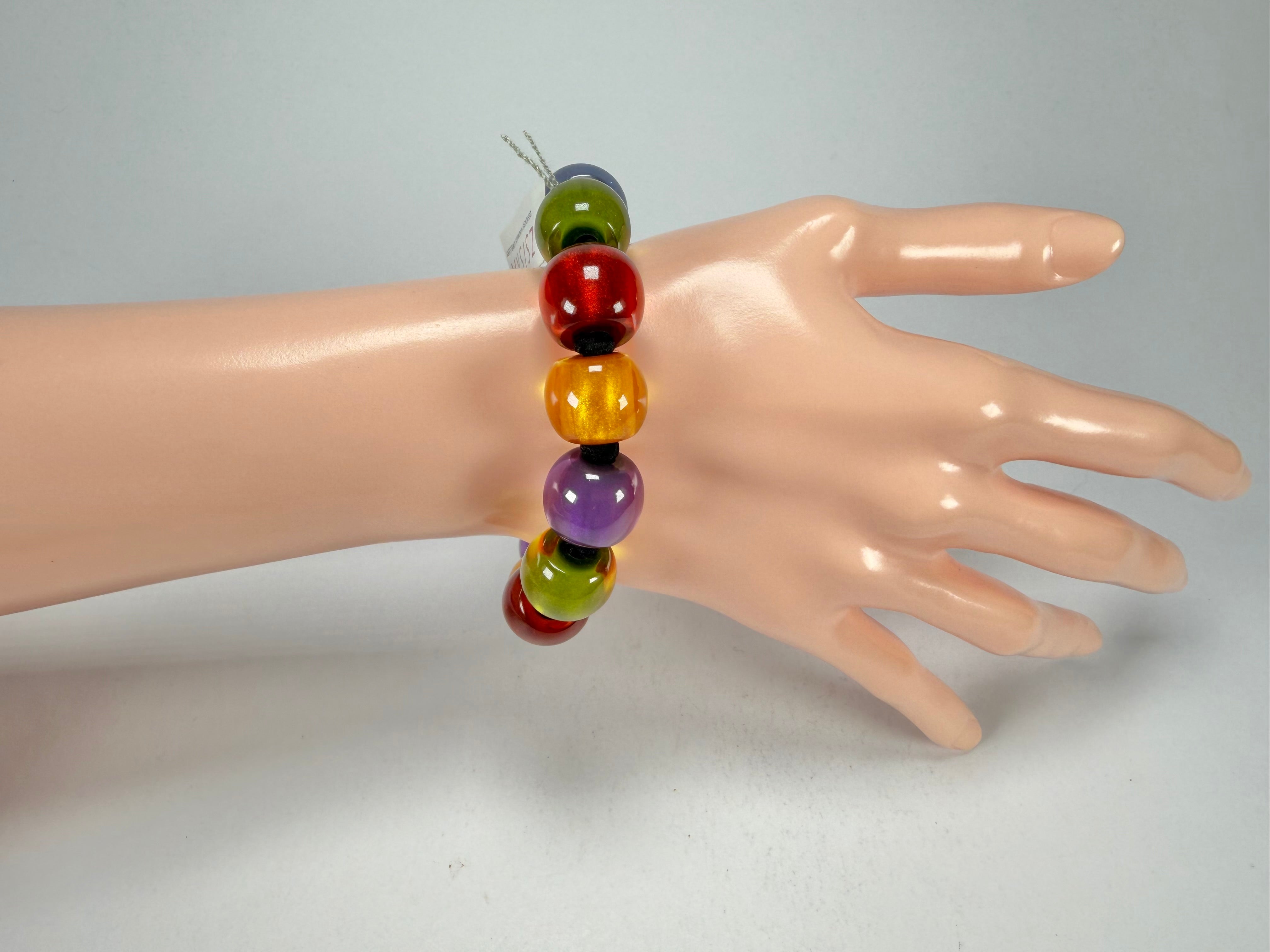 Zsiska - Colourful Beads New Spectrum 14 Small Bead Resin Bracelet ( 40103100499Q14-L )