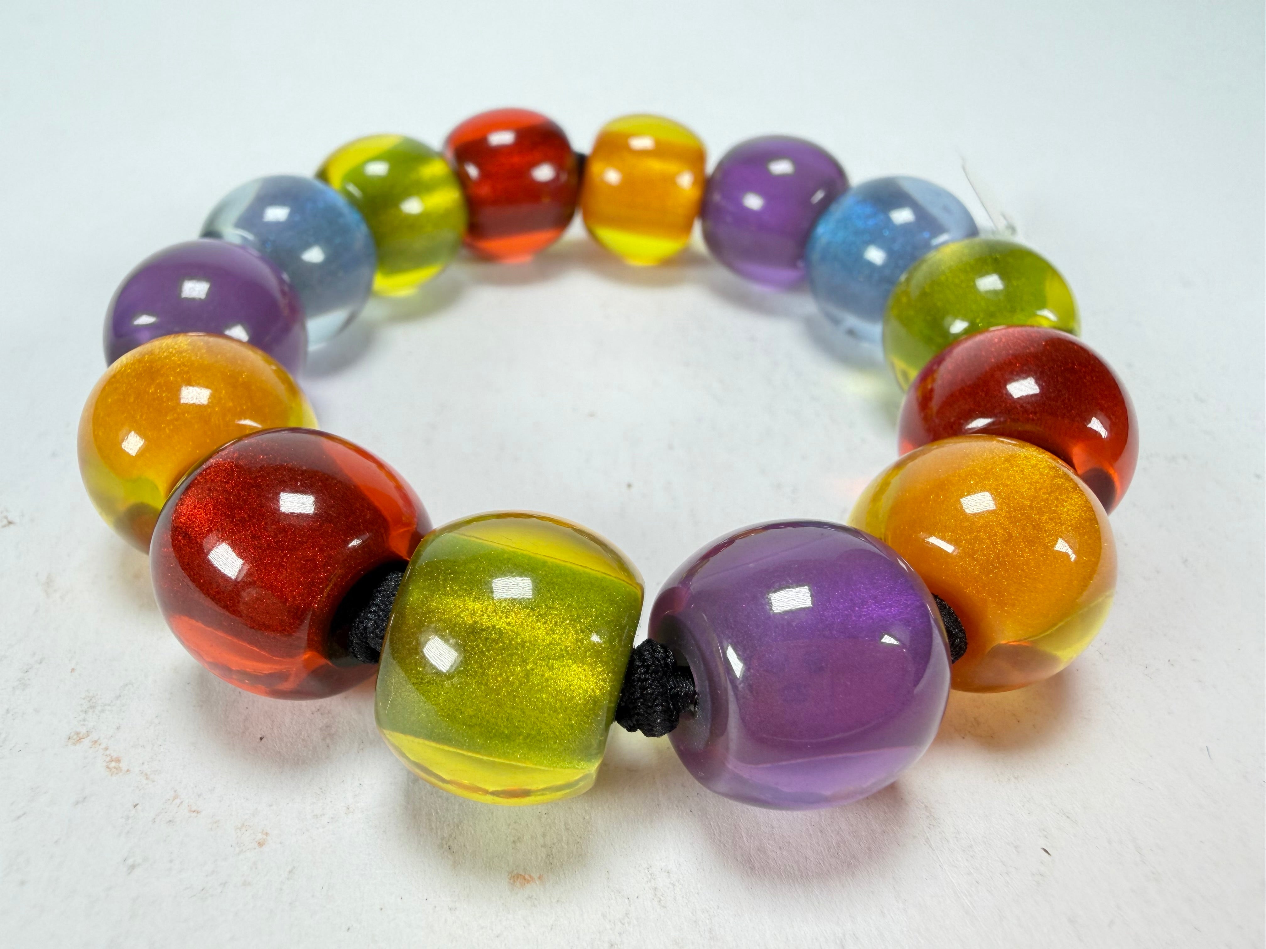 Zsiska - Colourful Beads New Spectrum 14 Small Bead Resin Bracelet ( 40103100499Q14-L )