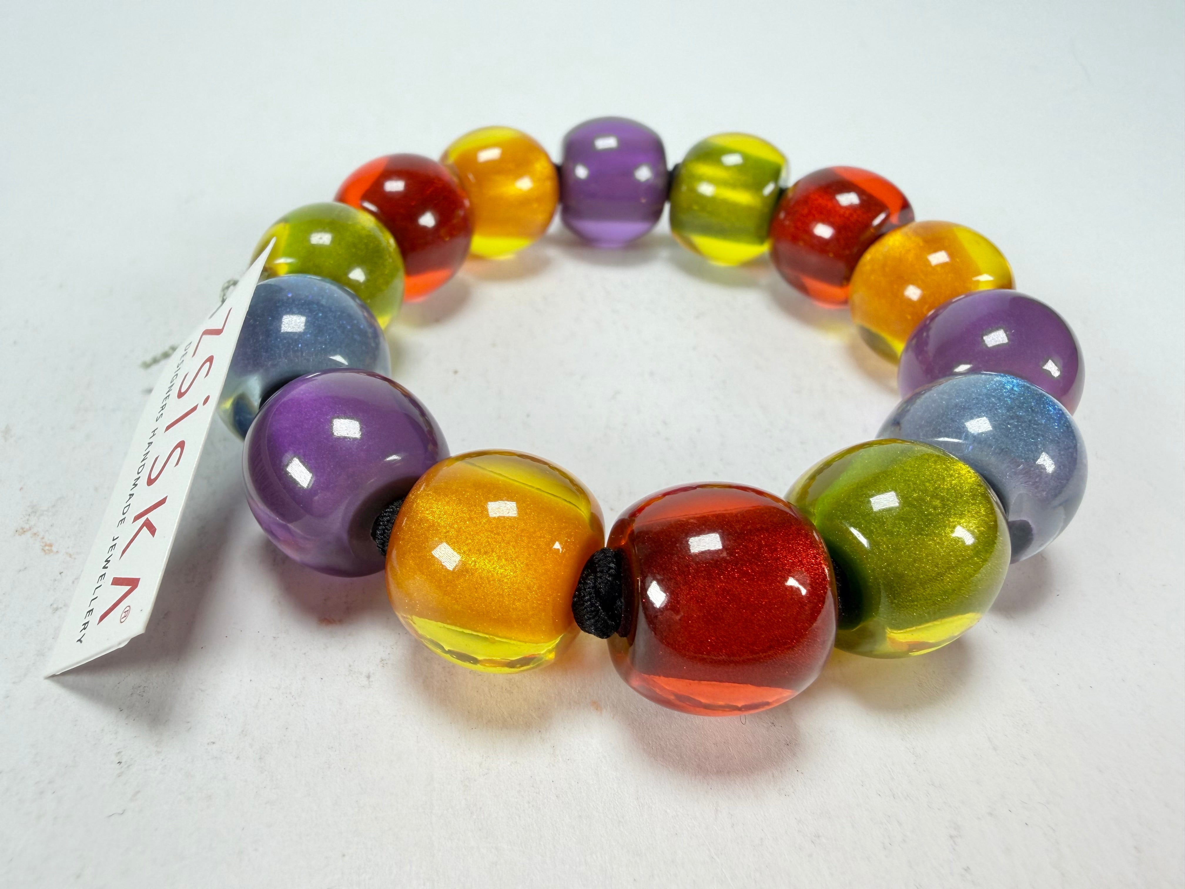 Zsiska - Colourful Beads New Spectrum 14 Small Bead Resin Bracelet ( 40103100499Q14-L )