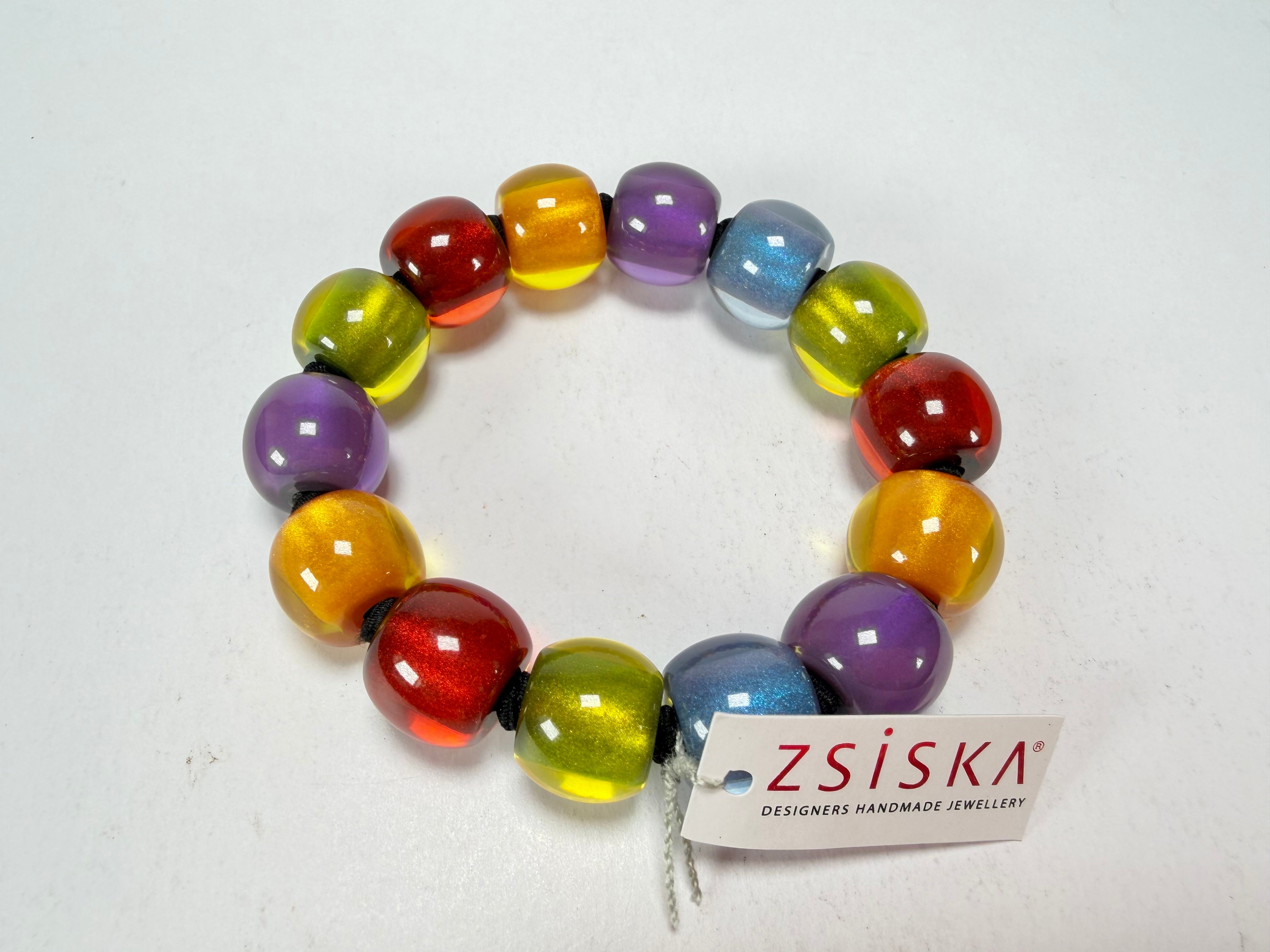 Zsiska - Colourful Beads New Spectrum 14 Small Bead Resin Bracelet ( 40103100499Q14-L )