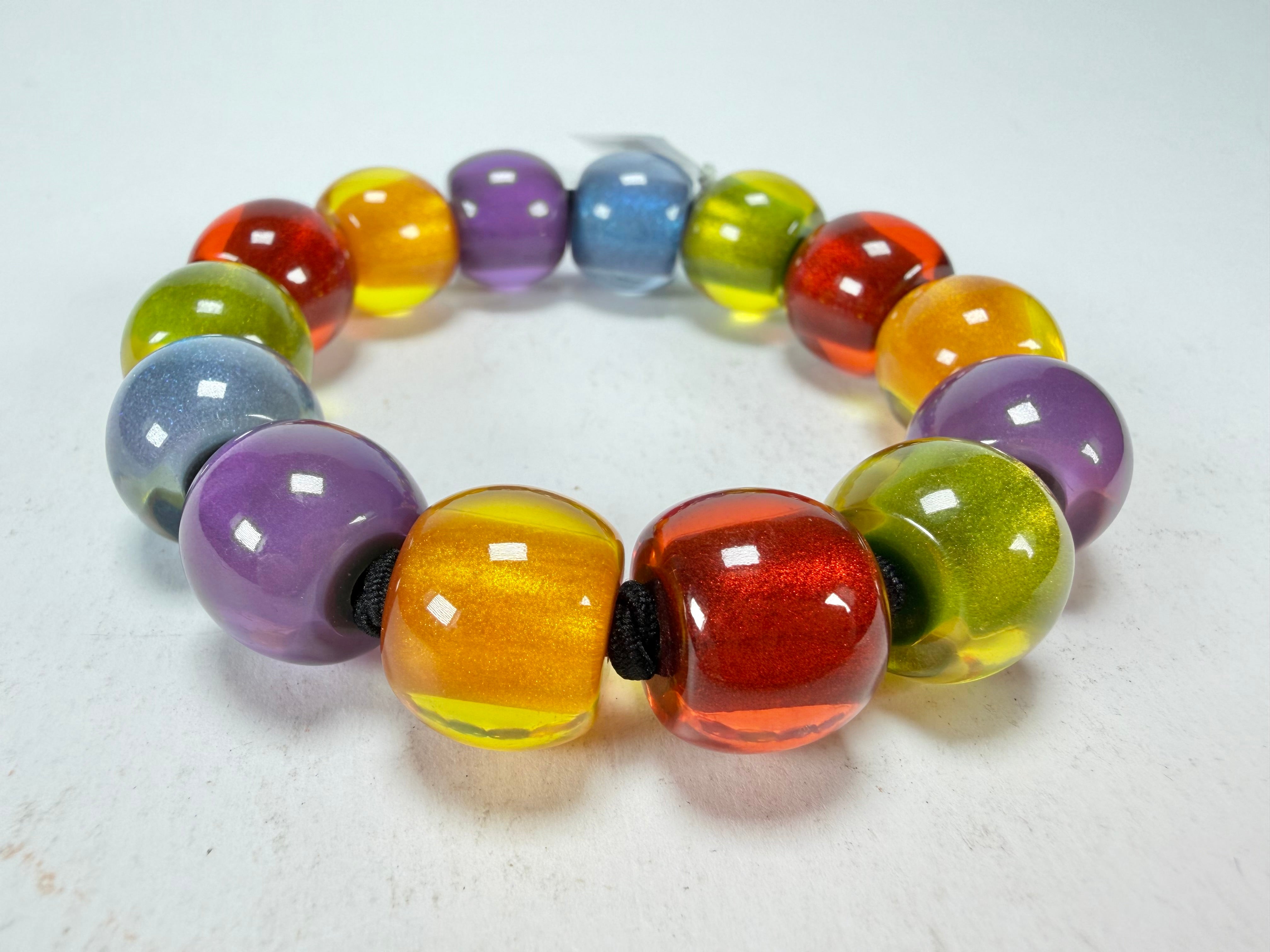 Zsiska - Colourful Beads New Spectrum 14 Small Bead Resin Bracelet ( 40103100499Q14-L )