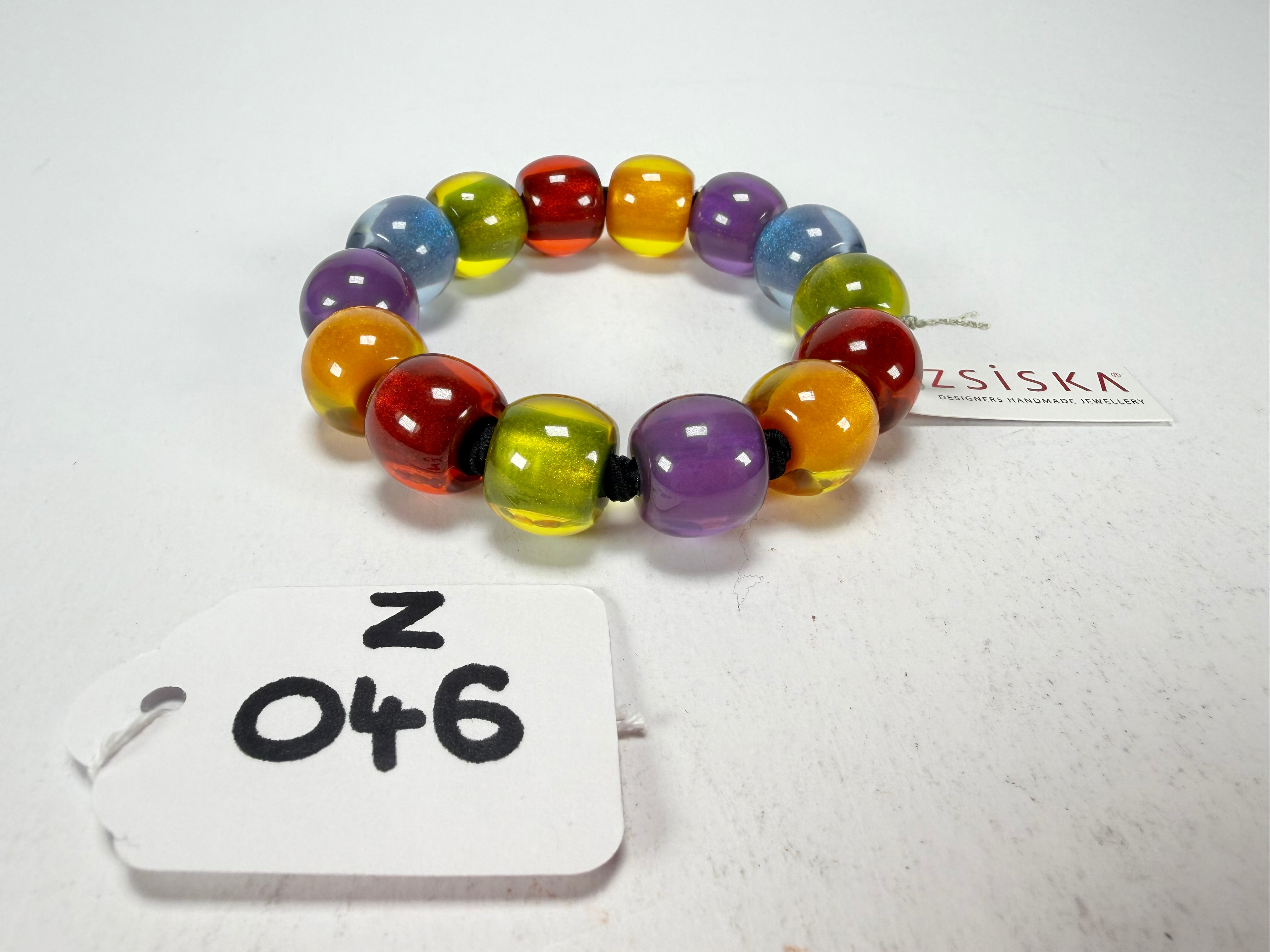 Zsiska - Colourful Beads New Spectrum 14 Small Bead Resin Bracelet ( 40103100499Q14-L )