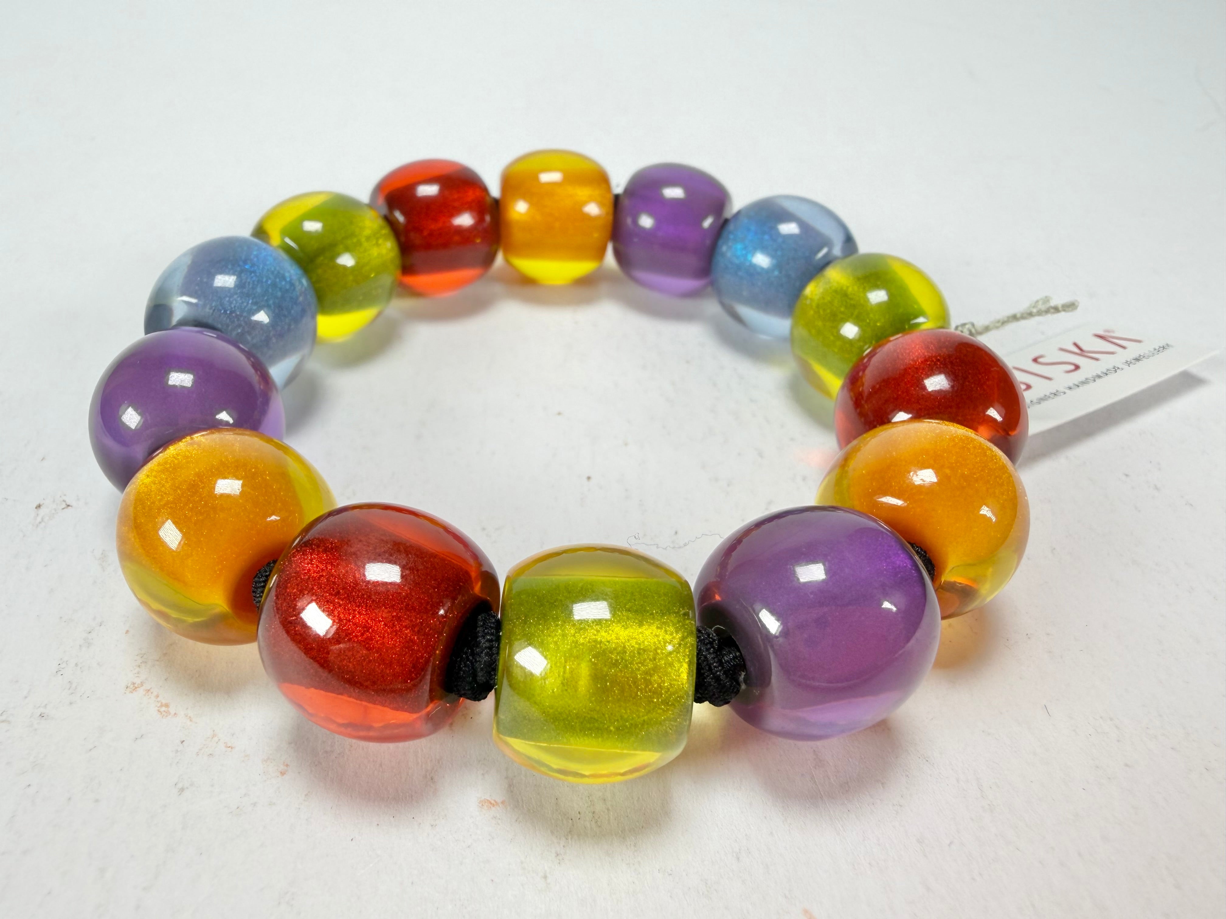 Zsiska - Colourful Beads New Spectrum 14 Small Bead Resin Bracelet ( 40103100499Q14-L )