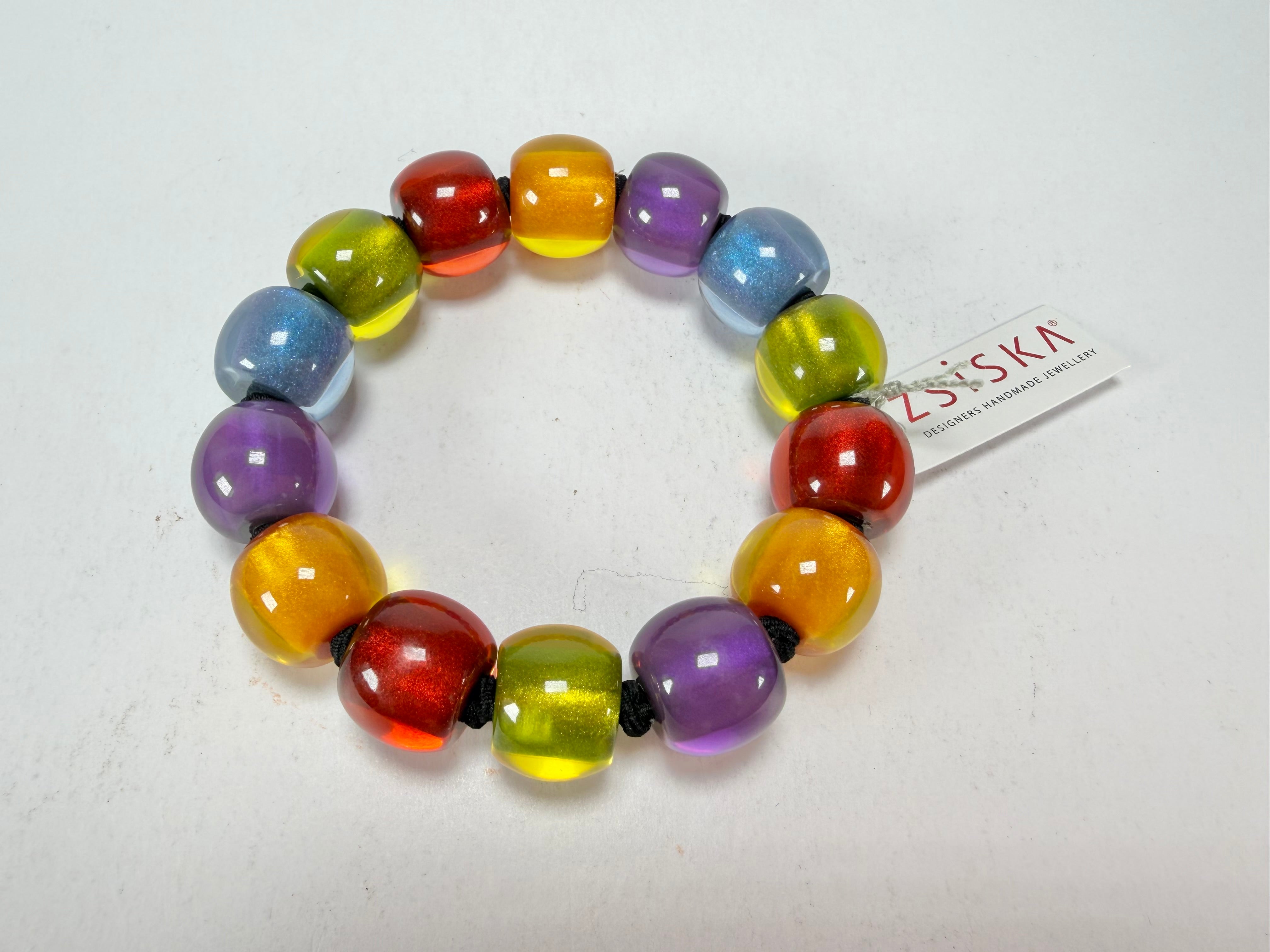 Zsiska - Colourful Beads New Spectrum 14 Small Bead Resin Bracelet ( 40103100499Q14-L )