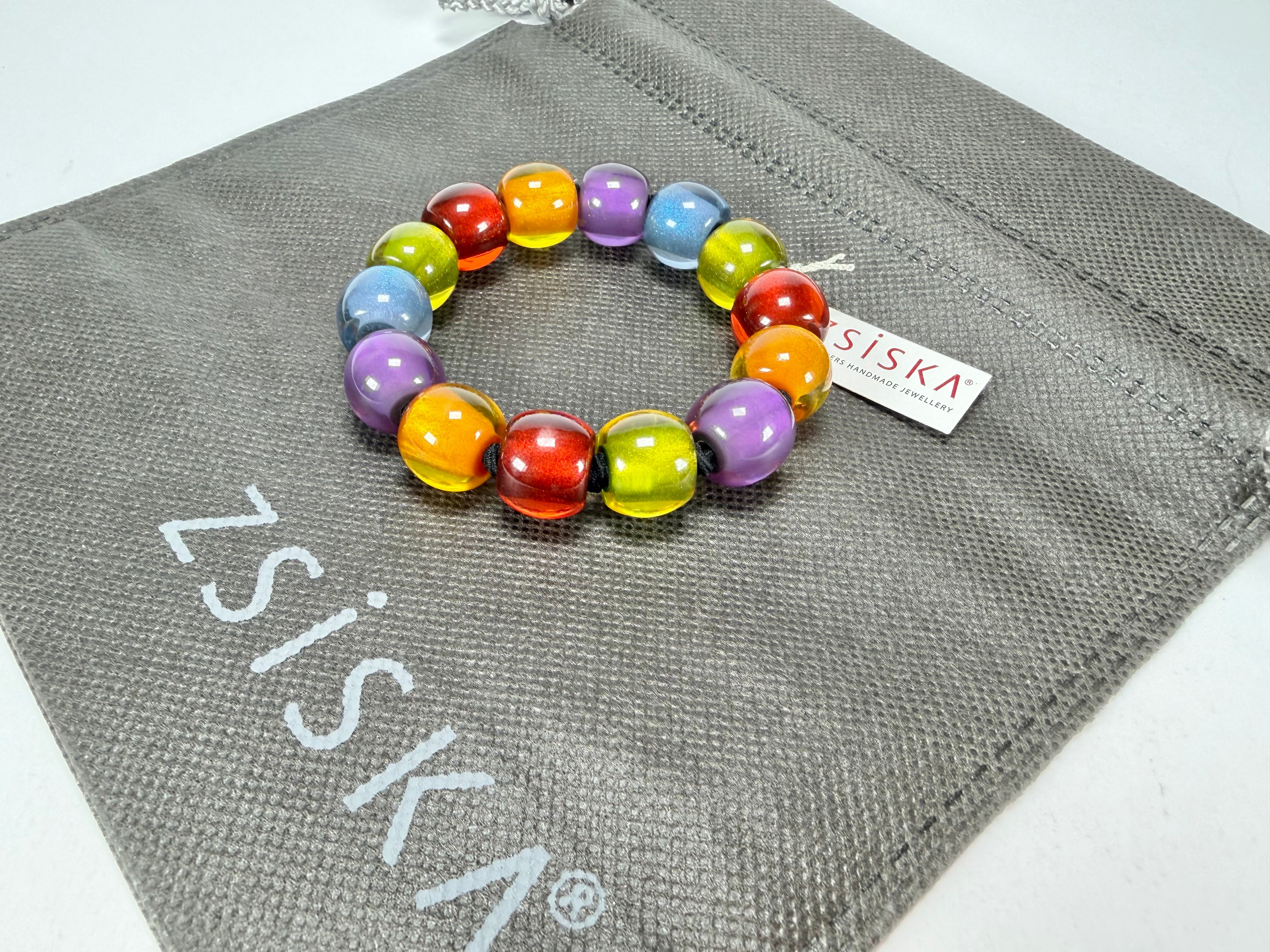 Zsiska - Colourful Beads New Spectrum 14 Small Bead Resin Bracelet ( 40103100499Q14-L )