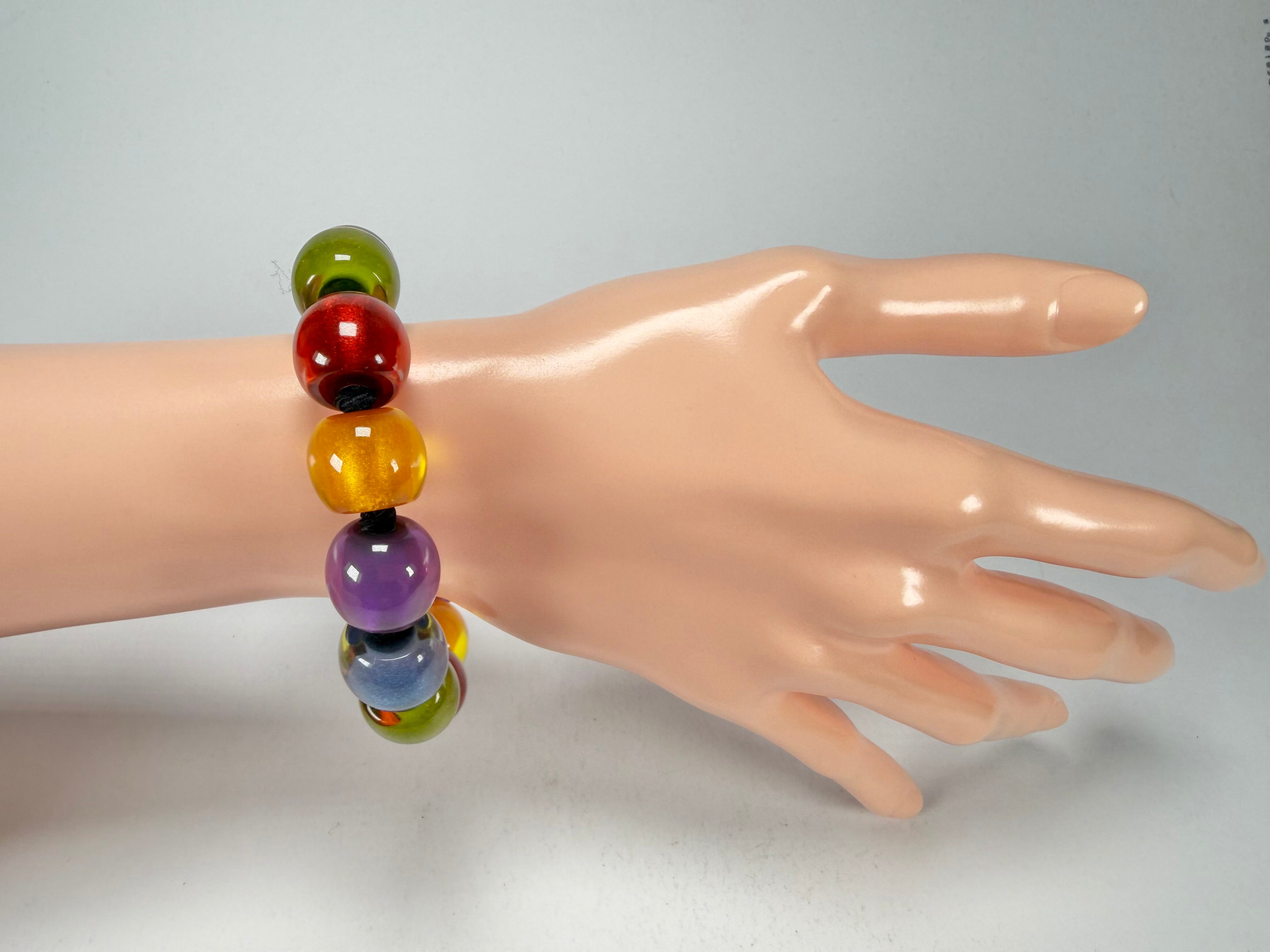 Zsiska - Colourful Beads New Spectrum 14 Small Bead Resin Bracelet ( 40103100499Q14-L )