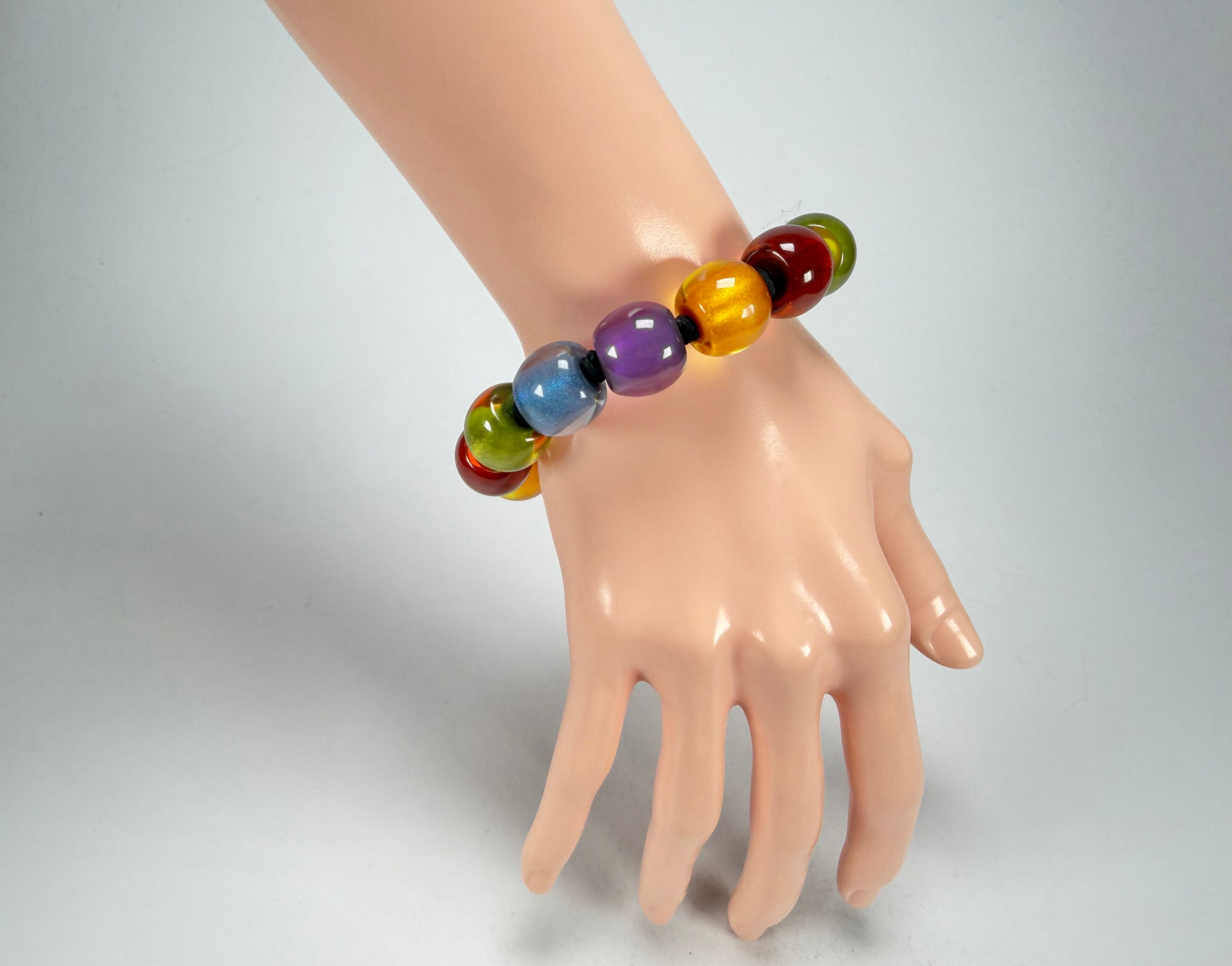 Zsiska - Colourful Beads New Spectrum 14 Small Bead Resin Bracelet ( 40103100499Q14-L )