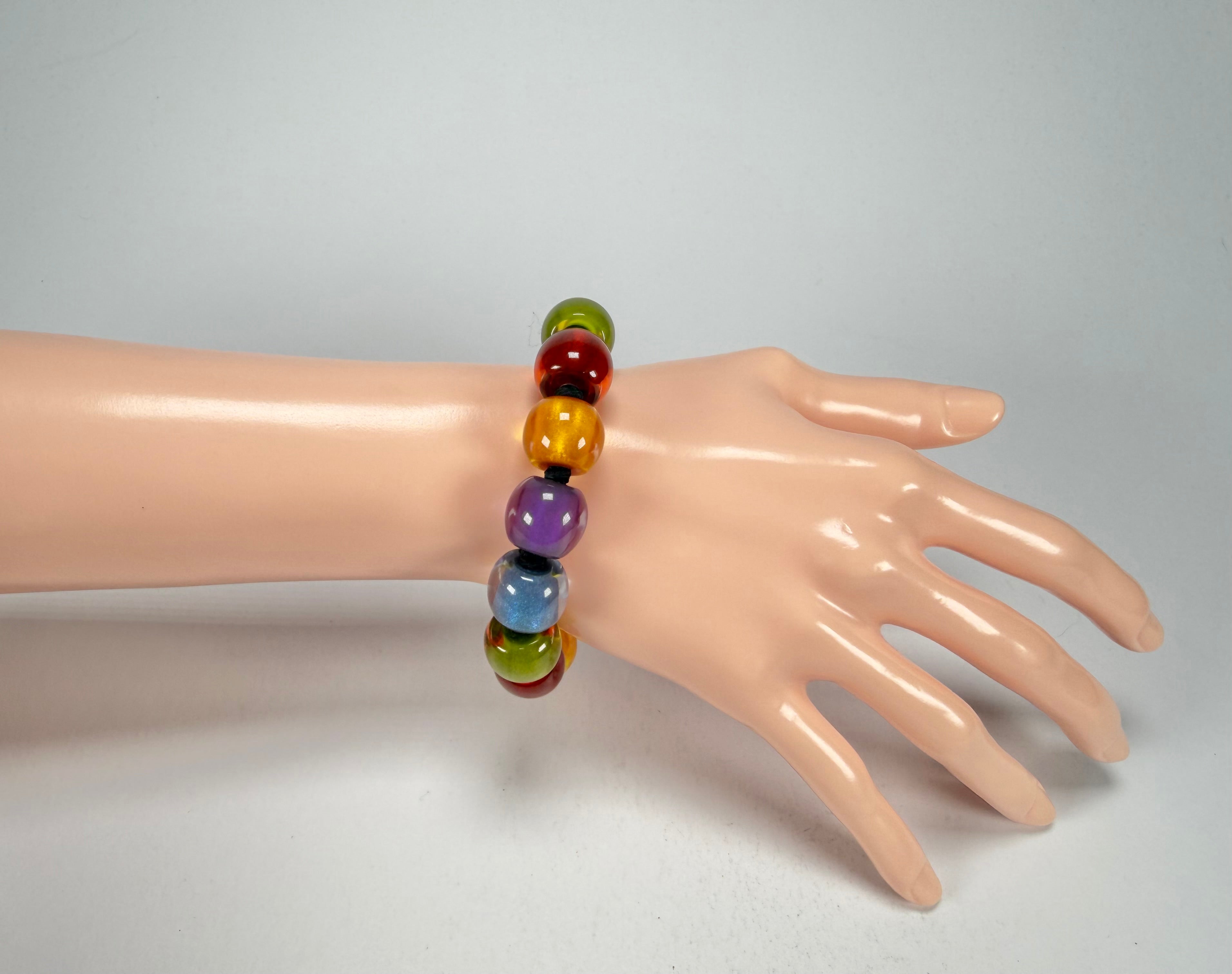 Zsiska - Colourful Beads New Spectrum 14 Small Bead Resin Bracelet ( 40103100499Q14-L )