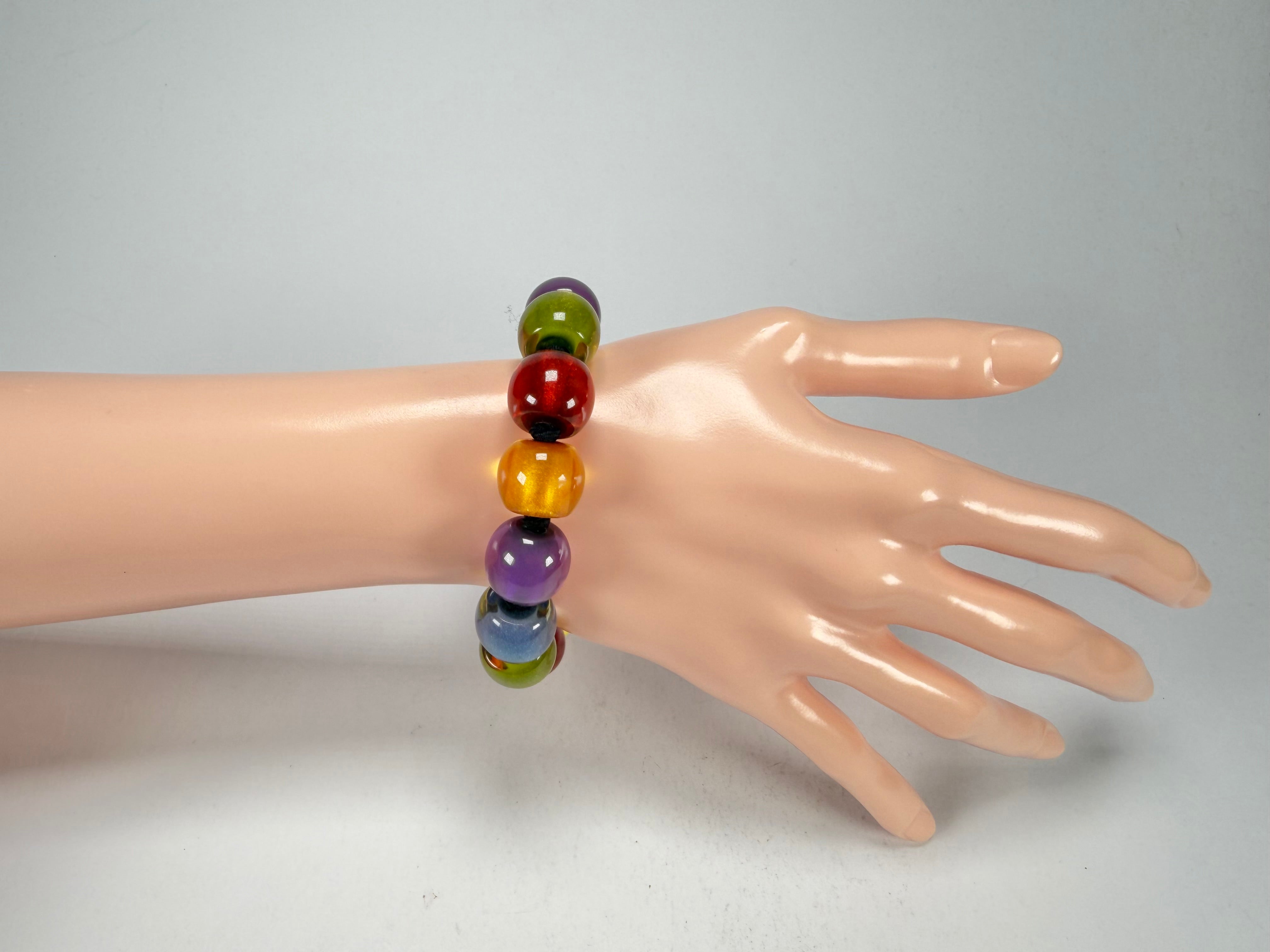 Zsiska - Colourful Beads New Spectrum 14 Small Bead Resin Bracelet ( 40103100499Q14-L )