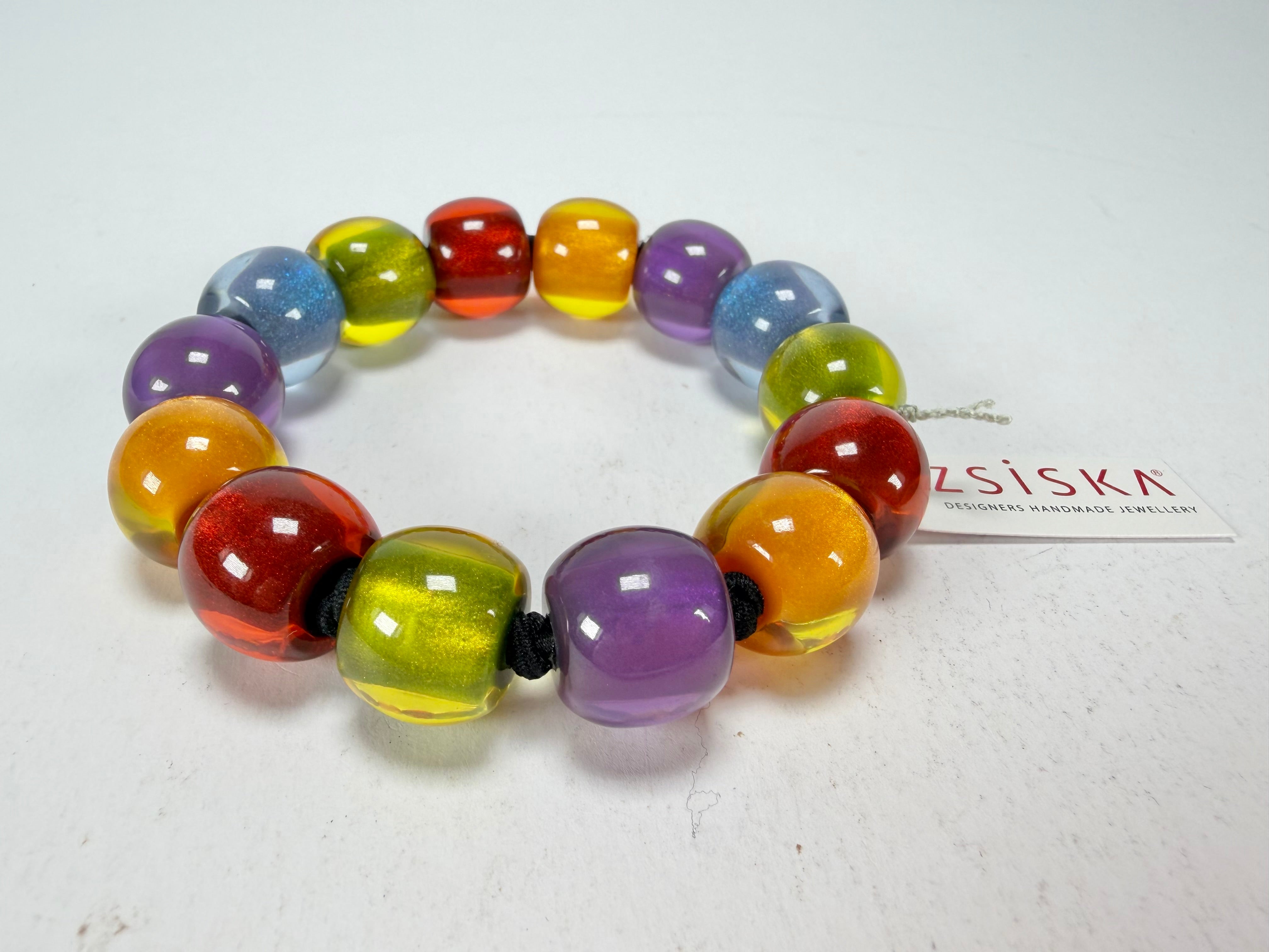 Zsiska - Colourful Beads New Spectrum 14 Small Bead Resin Bracelet ( 40103100499Q14-L )