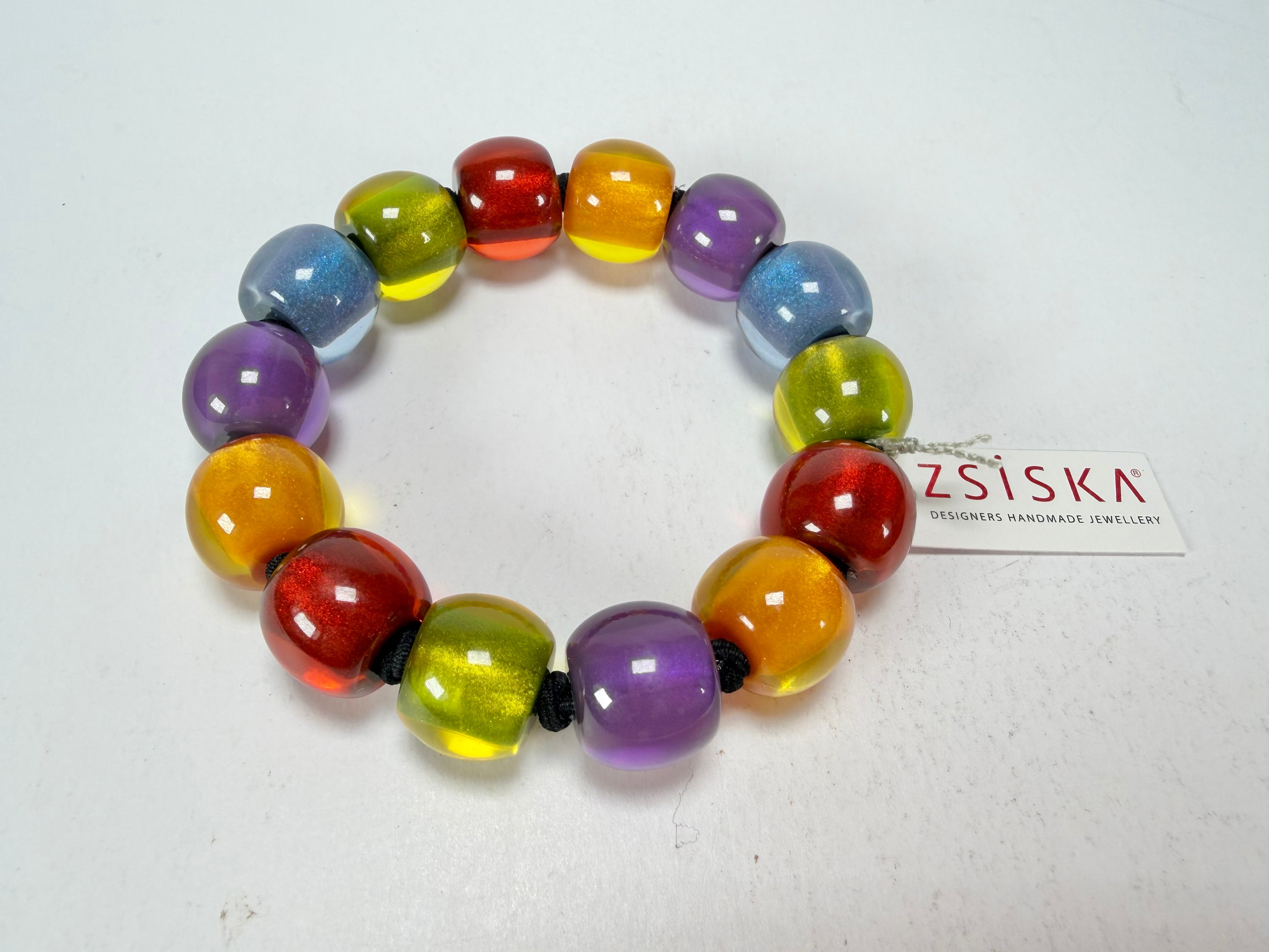 Zsiska - Colourful Beads New Spectrum 14 Small Bead Resin Bracelet ( 40103100499Q14-L )