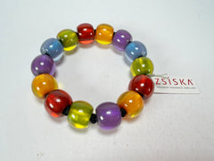 Zsiska - Colourful Beads New Spectrum 14 Small Bead Resin Bracelet ( 40103100499Q14-L )