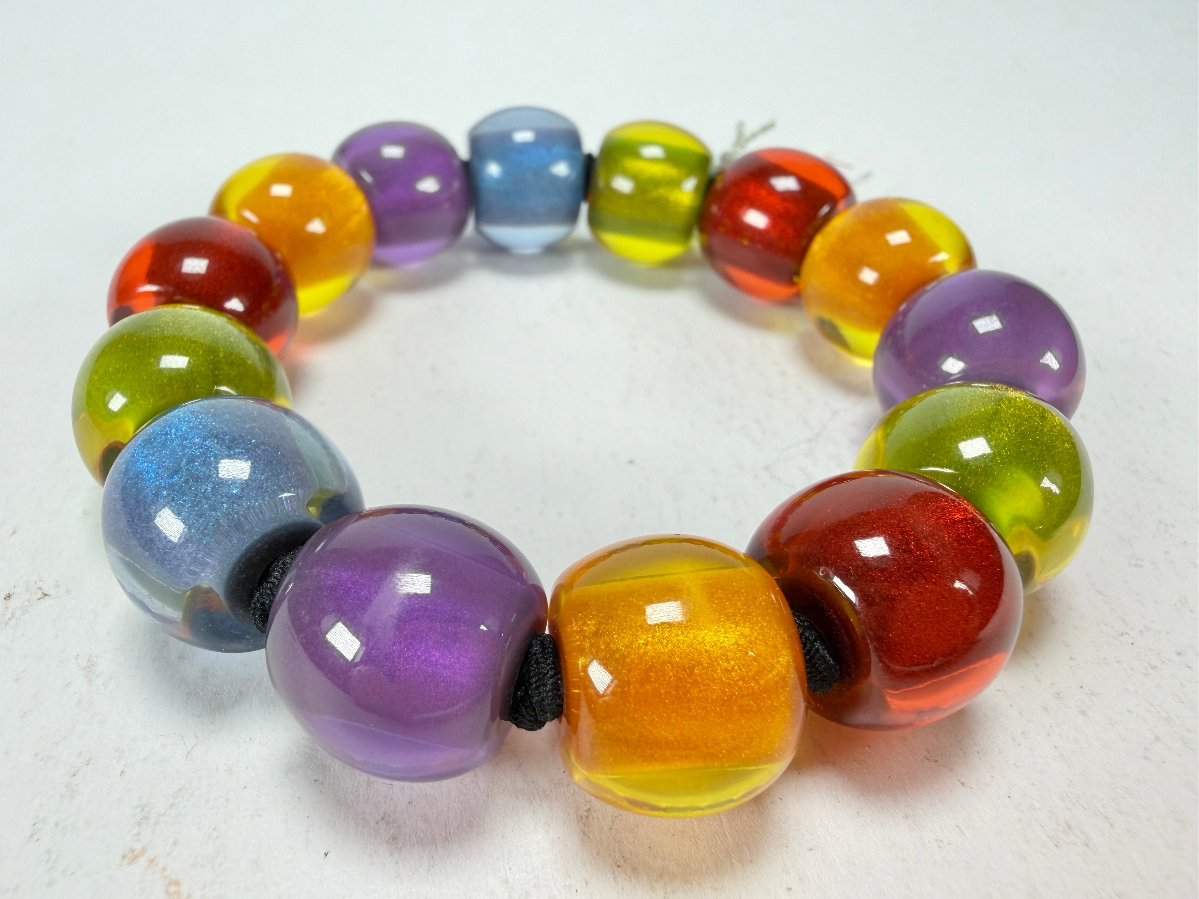 Zsiska - Colourful Beads New Spectrum 14 Small Bead Resin Bracelet ( 40103100499Q14-L )
