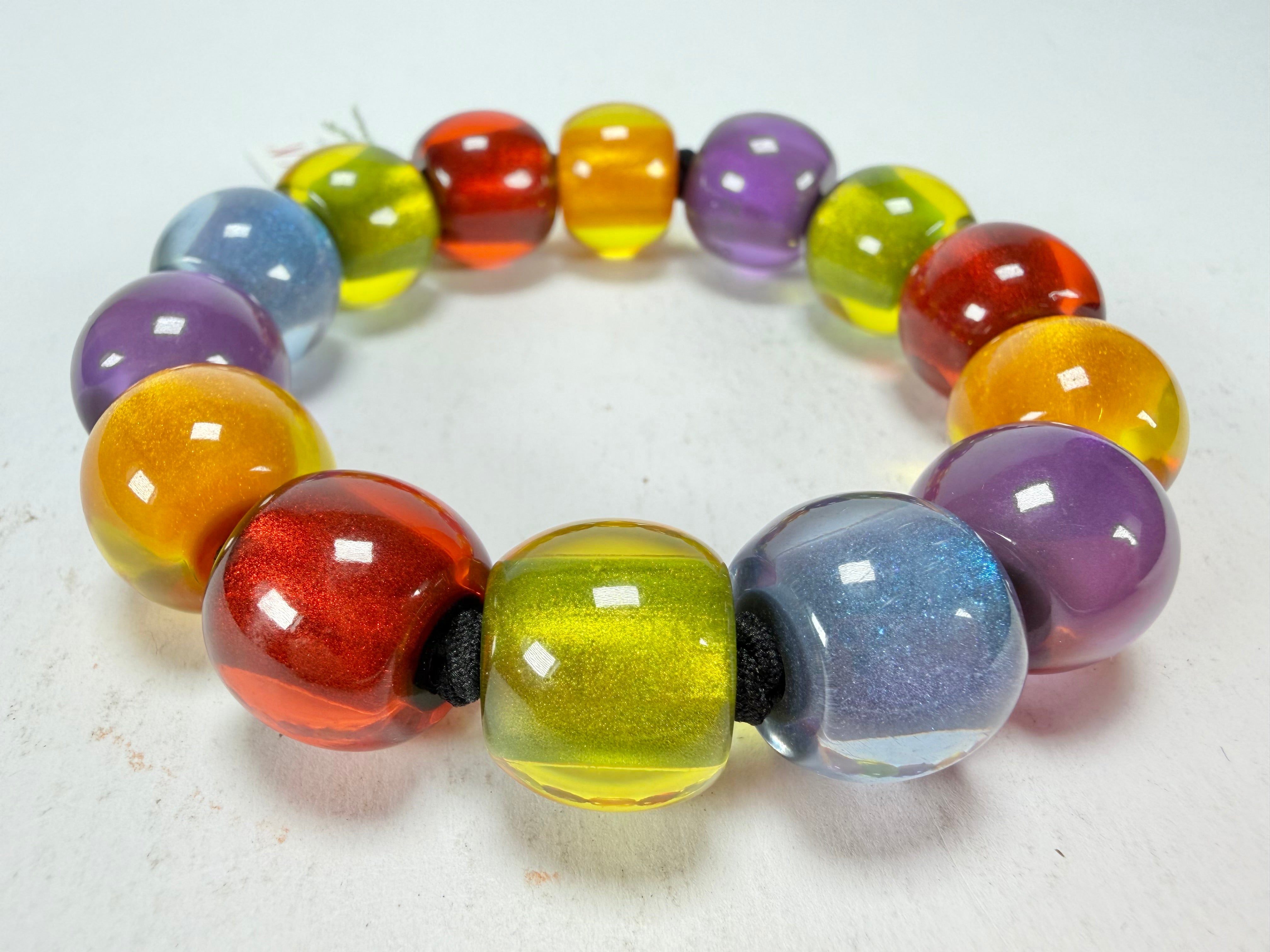 Zsiska - Colourful Beads New Spectrum 14 Small Bead Resin Bracelet ( 40103100499Q14-L )
