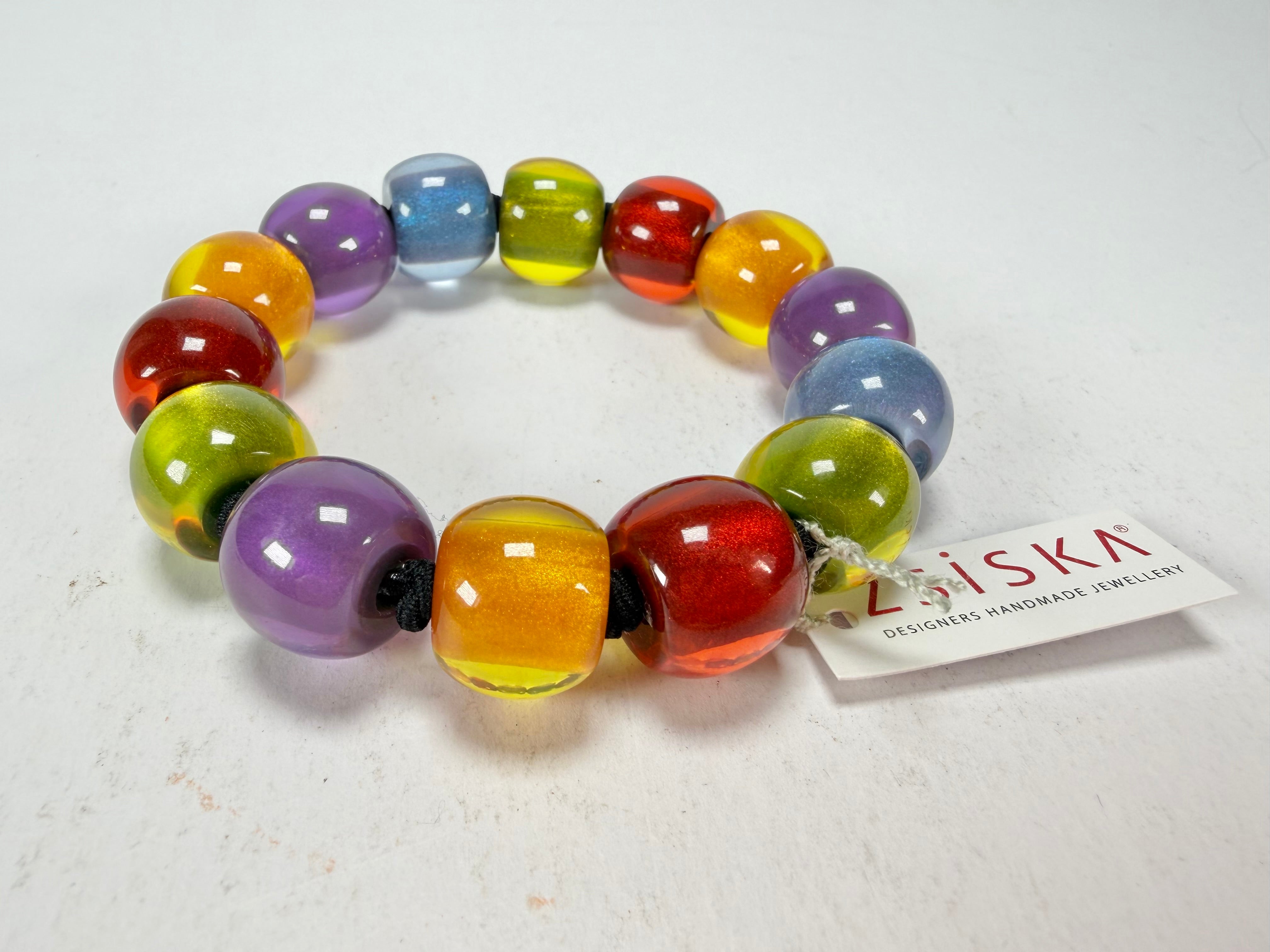Zsiska - Colourful Beads New Spectrum 14 Small Bead Resin Bracelet ( 40103100499Q14-L )