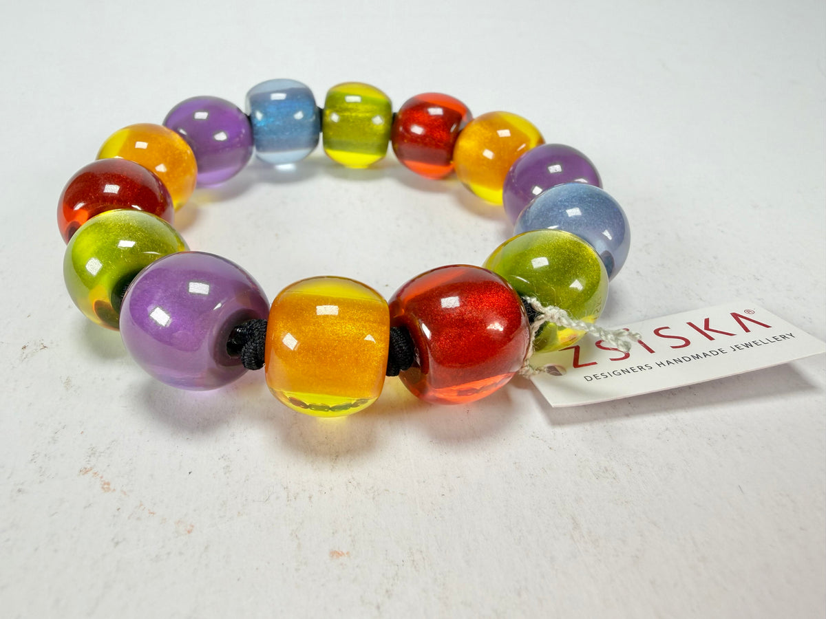 Zsiska - Colourful Beads New Spectrum 14 Small Bead Resin Bracelet ( 40103100499Q14-L )
