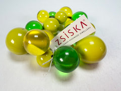 Zsiska - Baubles Yellow & Green Large Resin Bracelet ( P230301BAU2Q0L )