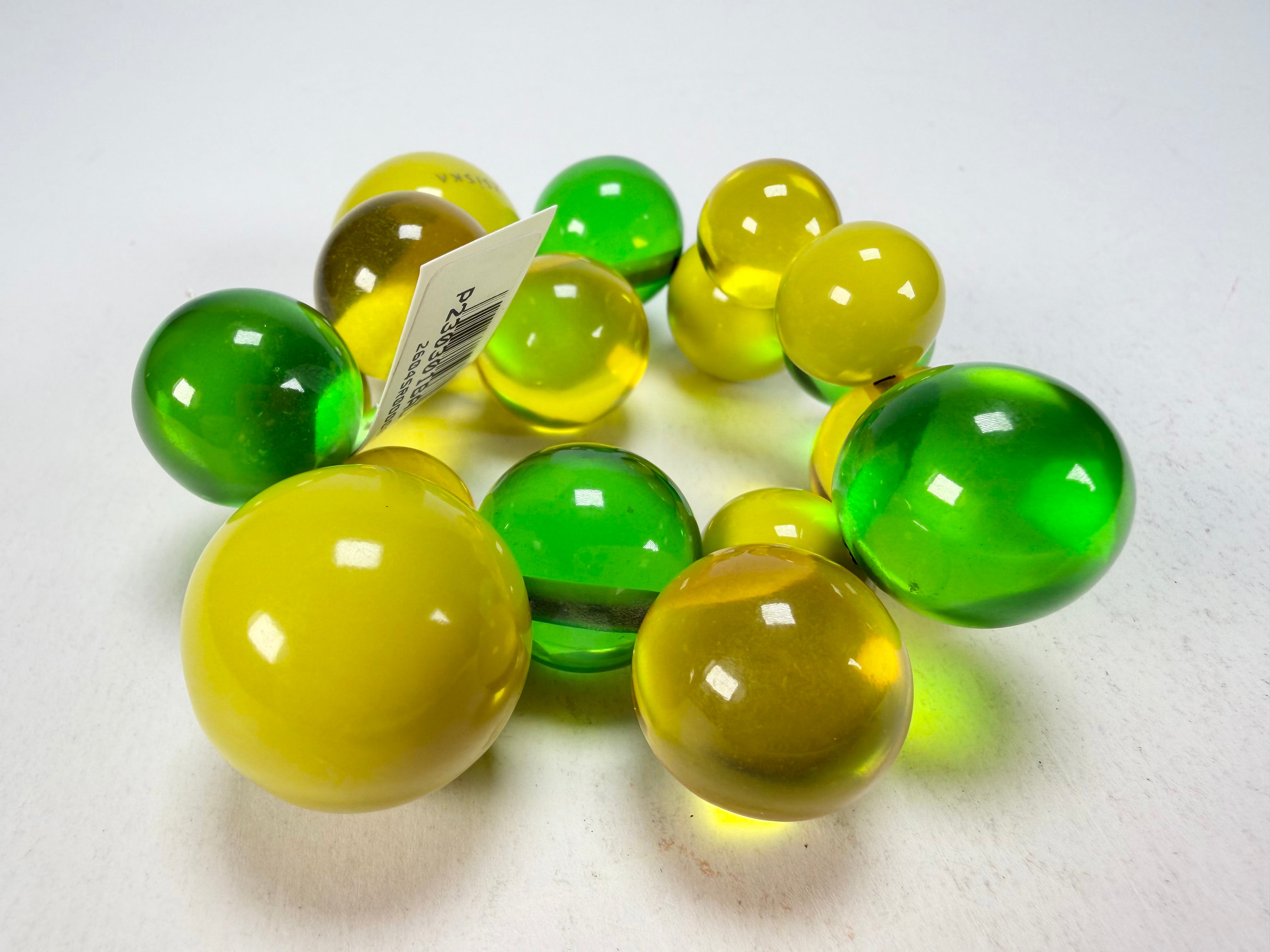 Zsiska - Baubles Yellow & Green Large Resin Bracelet ( P230301BAU2Q0L )