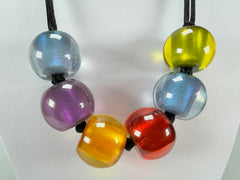 Zsiska - Colourful Beads 6 Bead New Spectrum Resin Necklace ( 40101200499Q06 )