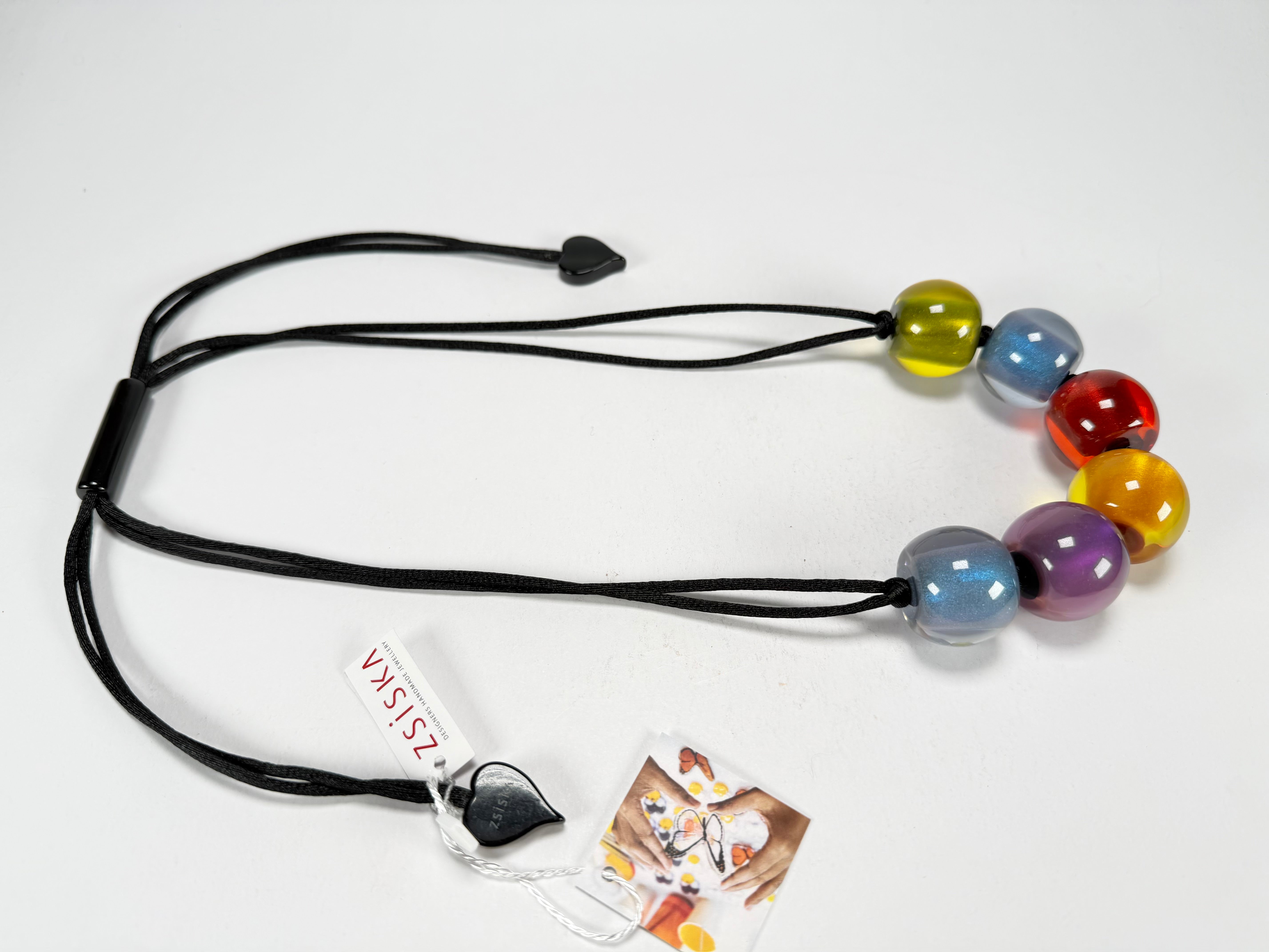 Zsiska - Colourful Beads 6 Bead New Spectrum Resin Necklace ( 40101200499Q06 )