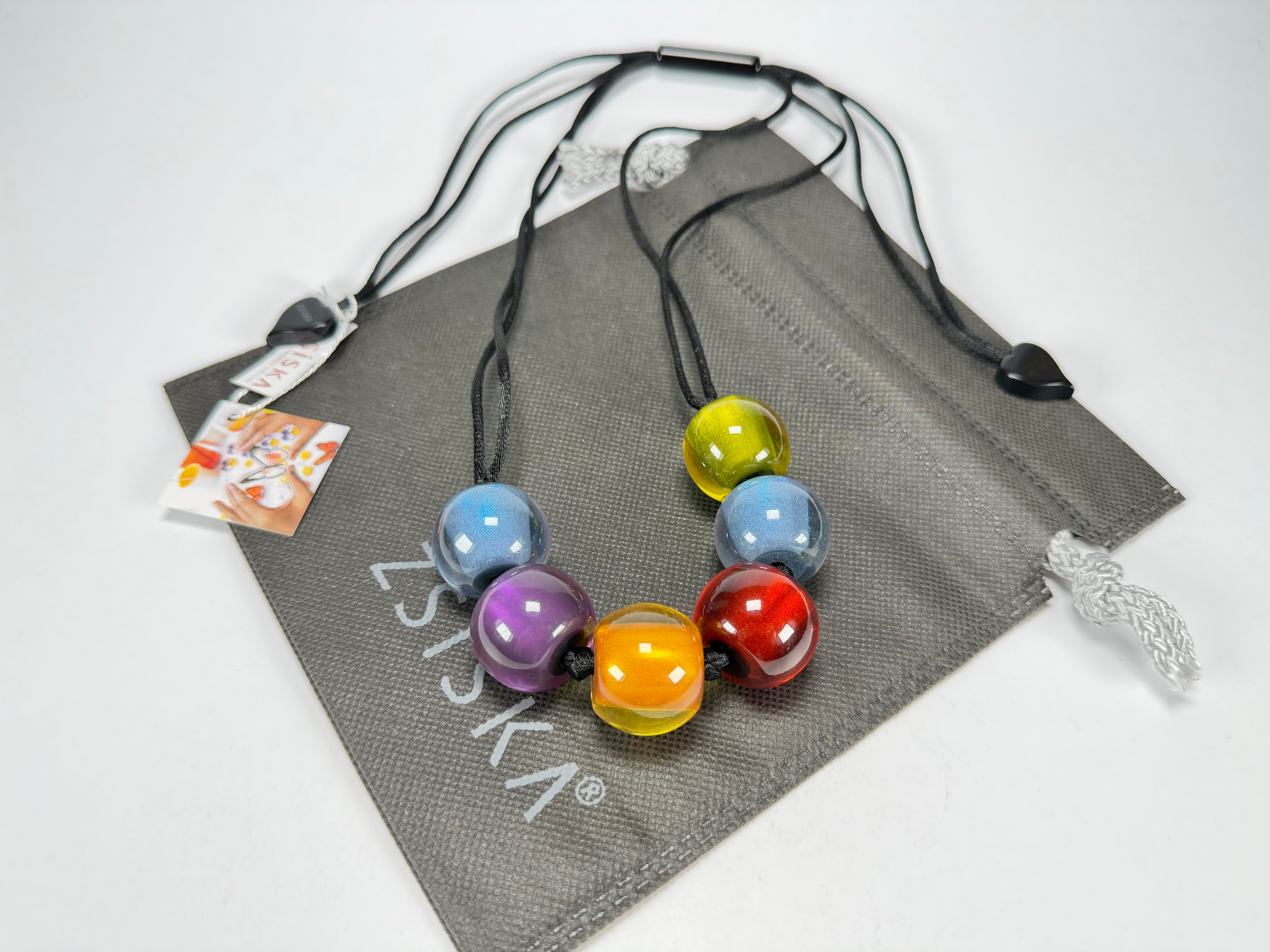 Zsiska - Colourful Beads 6 Bead New Spectrum Resin Necklace ( 40101200499Q06 )